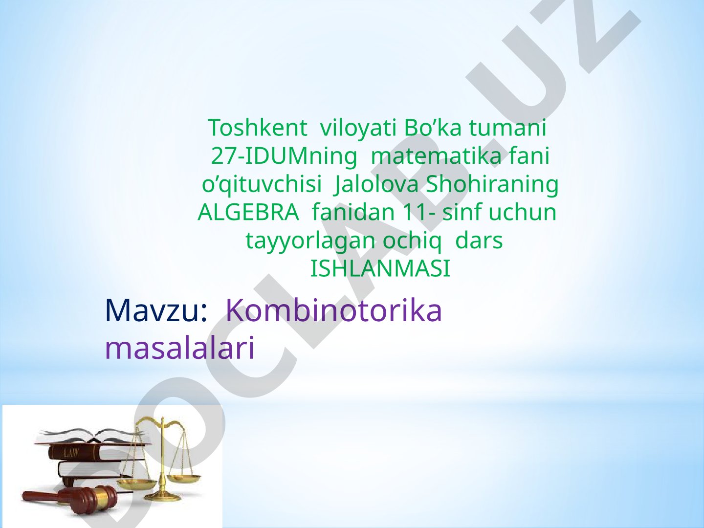 Kombinotorika masalalari