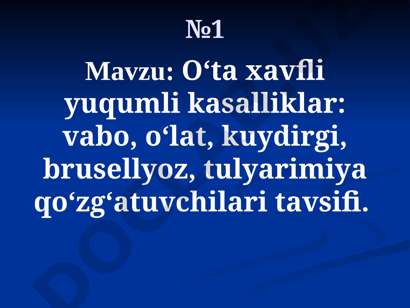 O'ta xavfli yuqumli kasalliklar: vabo, o'lat, kuydirgi, brusellyoz, tulyarimiya qo'zg'atuvchilari tavsifi