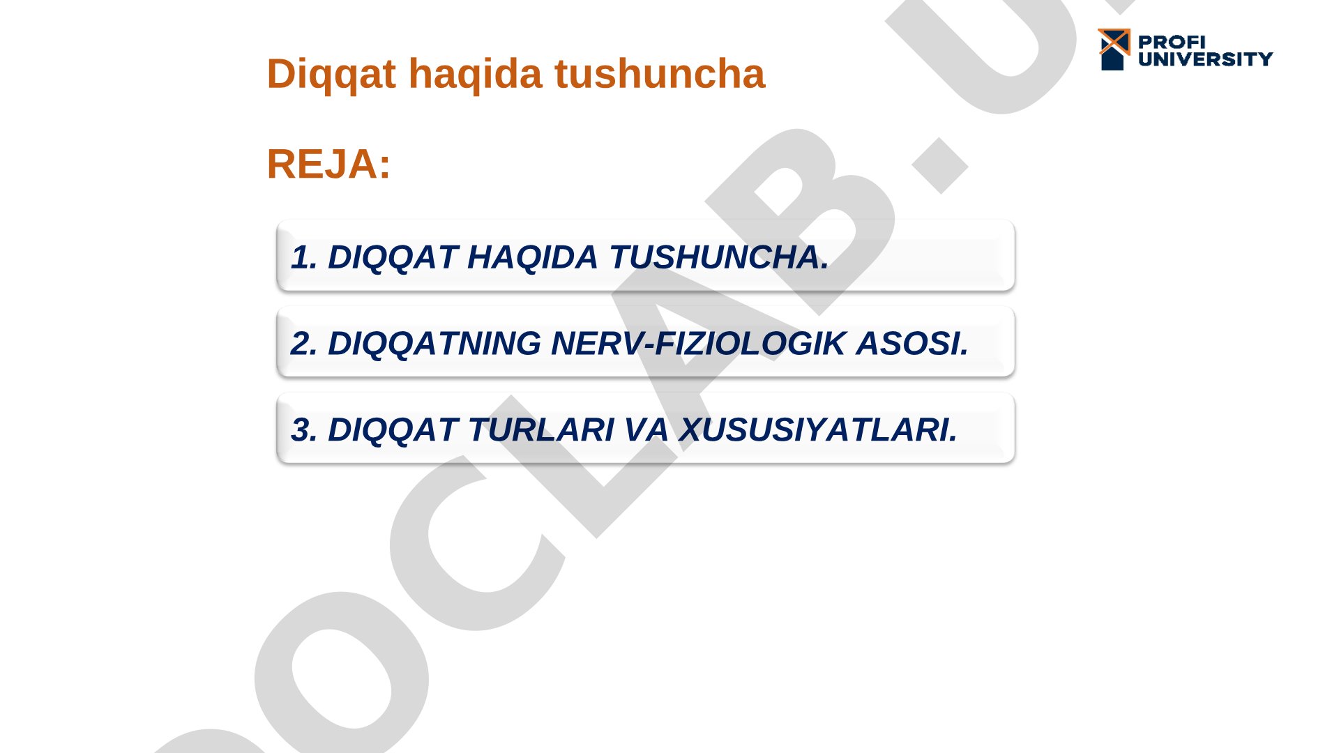 Diqqat haqida tushuncha