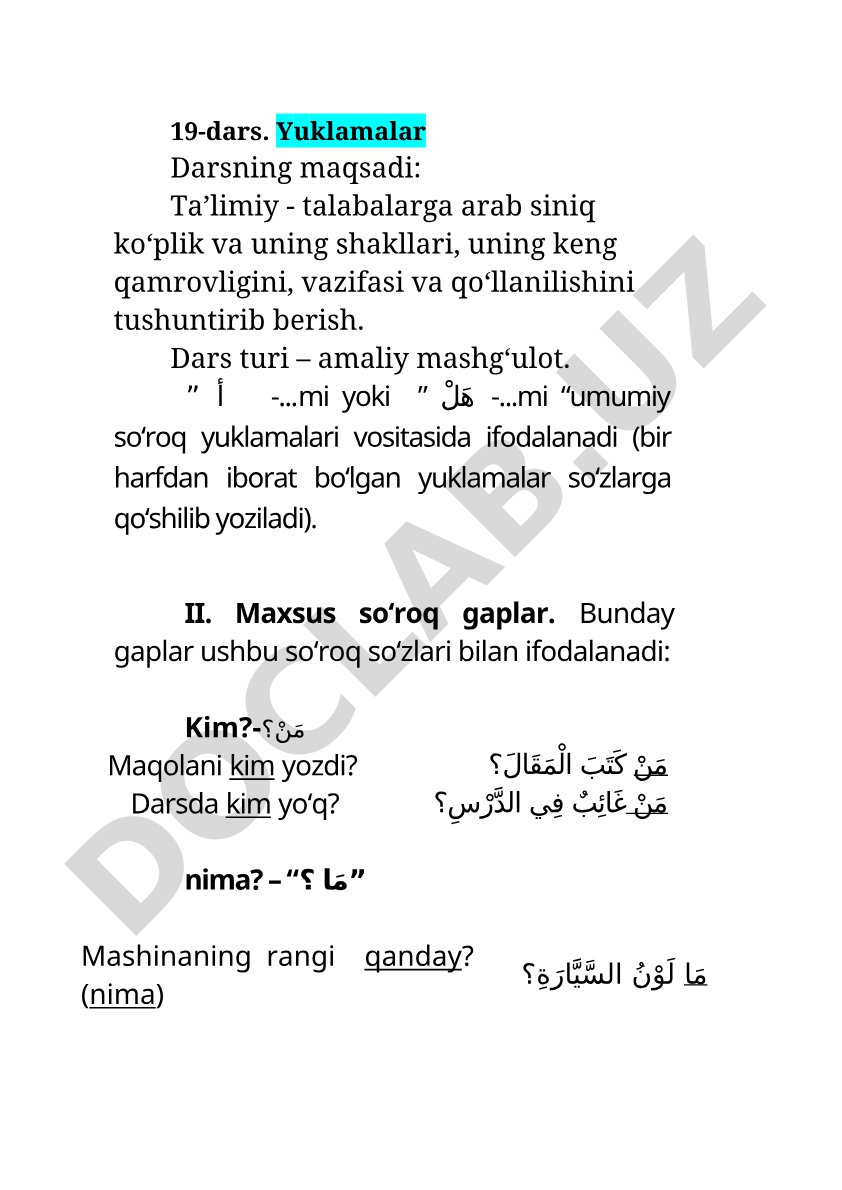 Yuklamalar