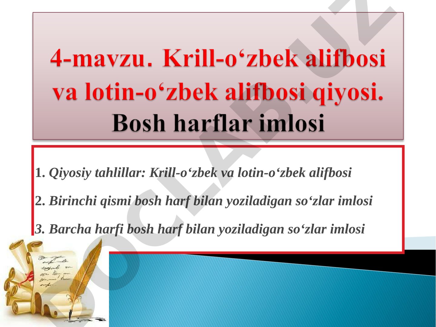 O'zbek alifbosi imlo qoidalari