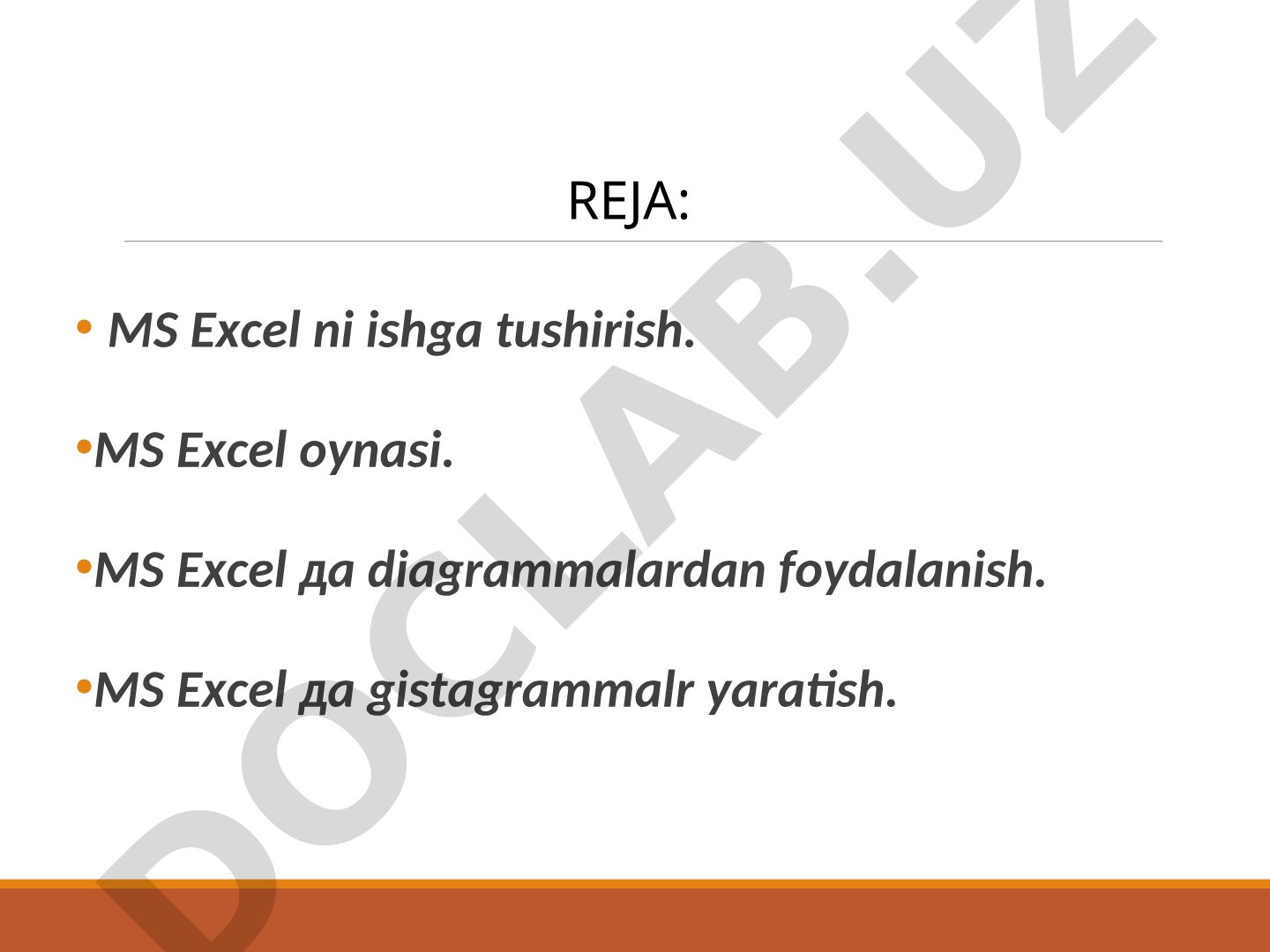 MS Excel da diagrammalardan foydalanish va gistogrammalar yaratish