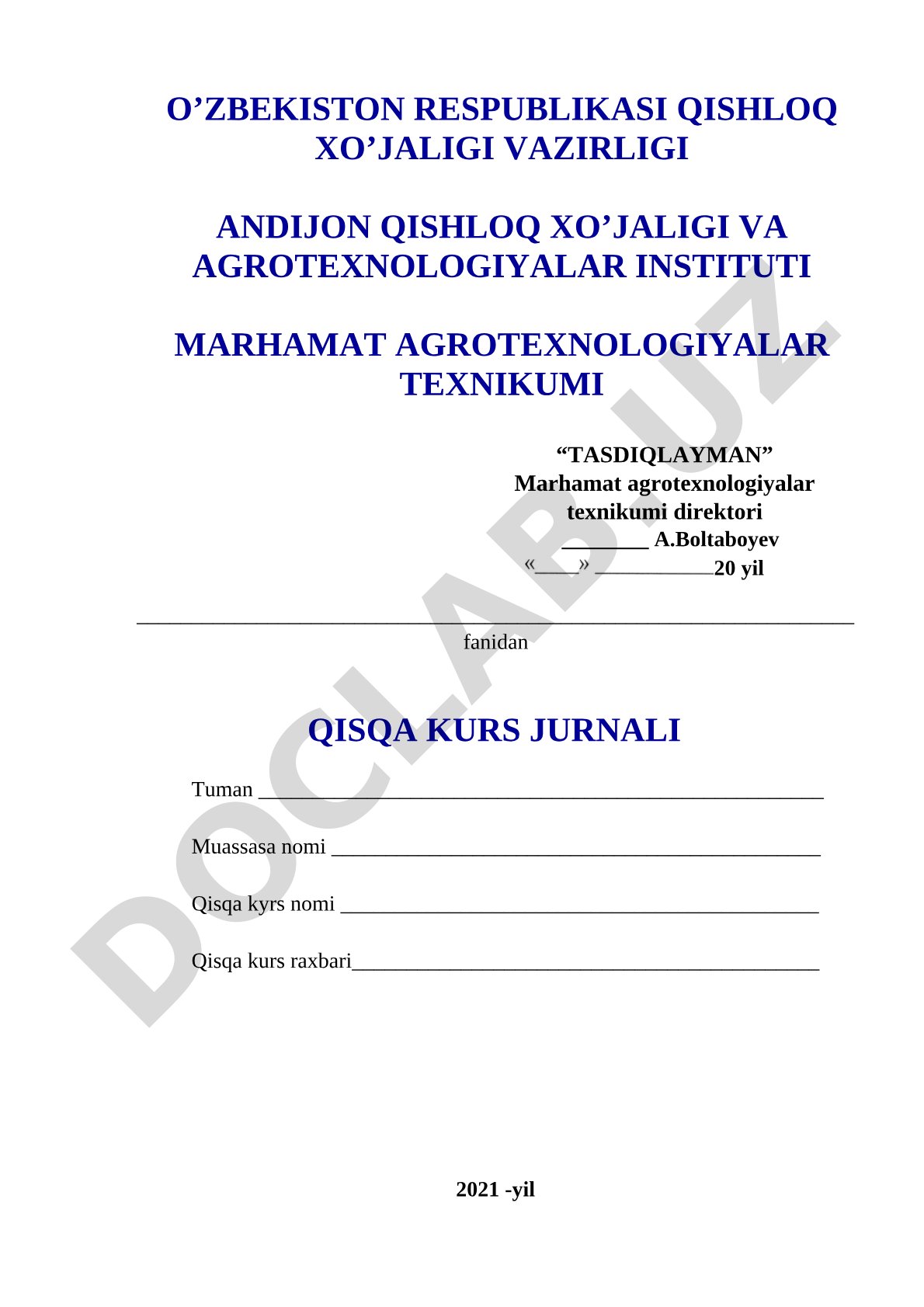 Qisqa kurs jurnali
