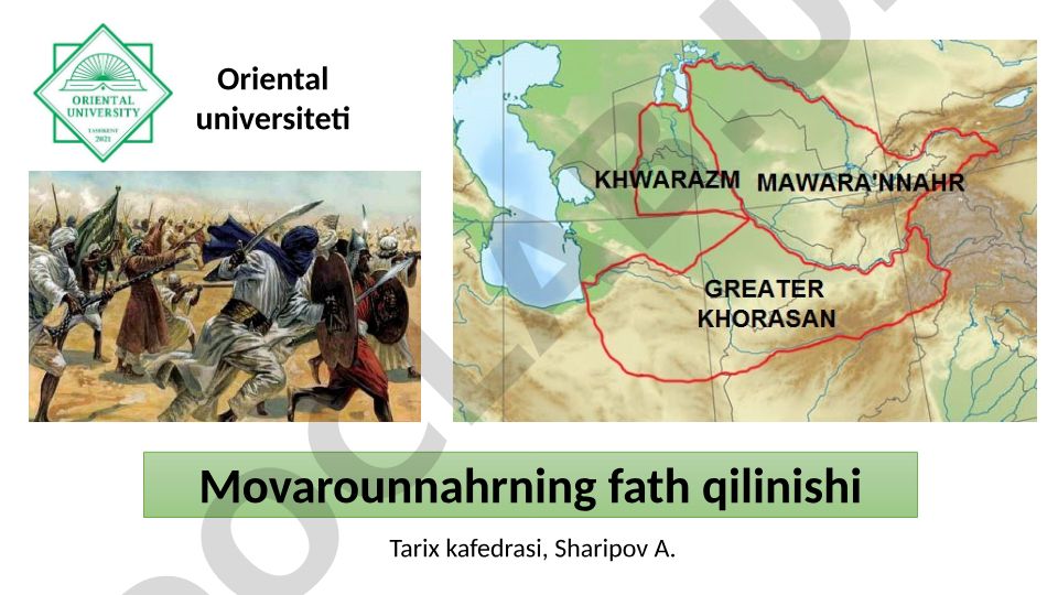 Arablarning O'rta Osiyoni fath qilishi