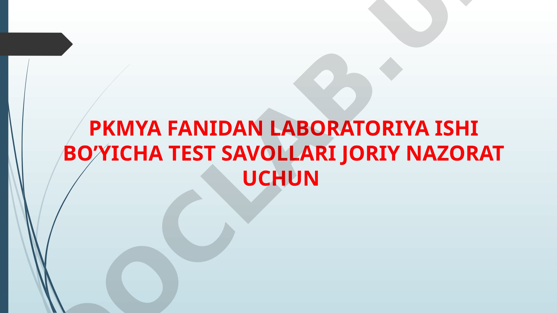 Kompozitsion materiallar bo'yicha test savollari