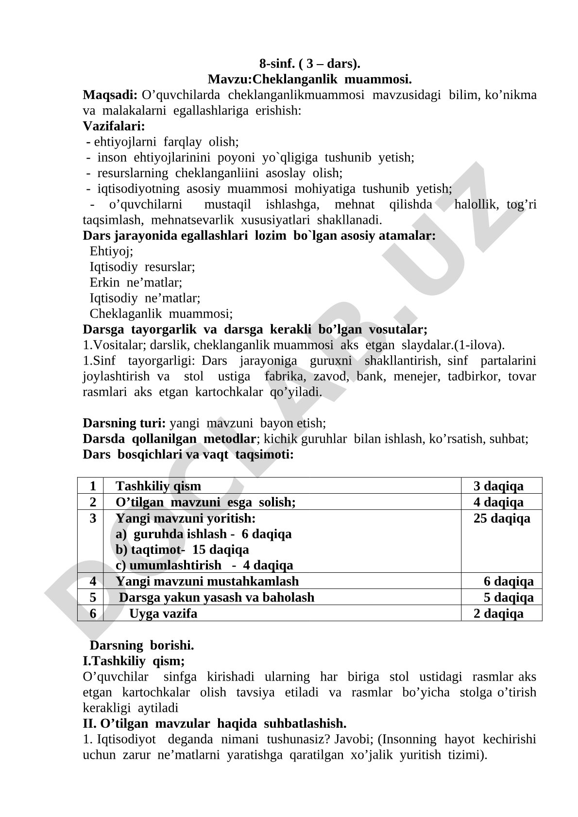 Cheklanganlik muammosi