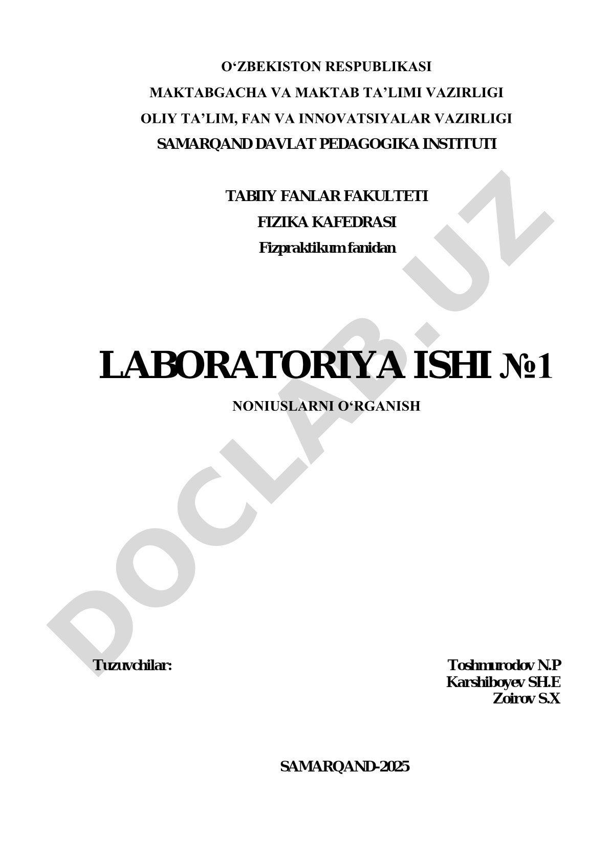 Noniuslarni o'rganish