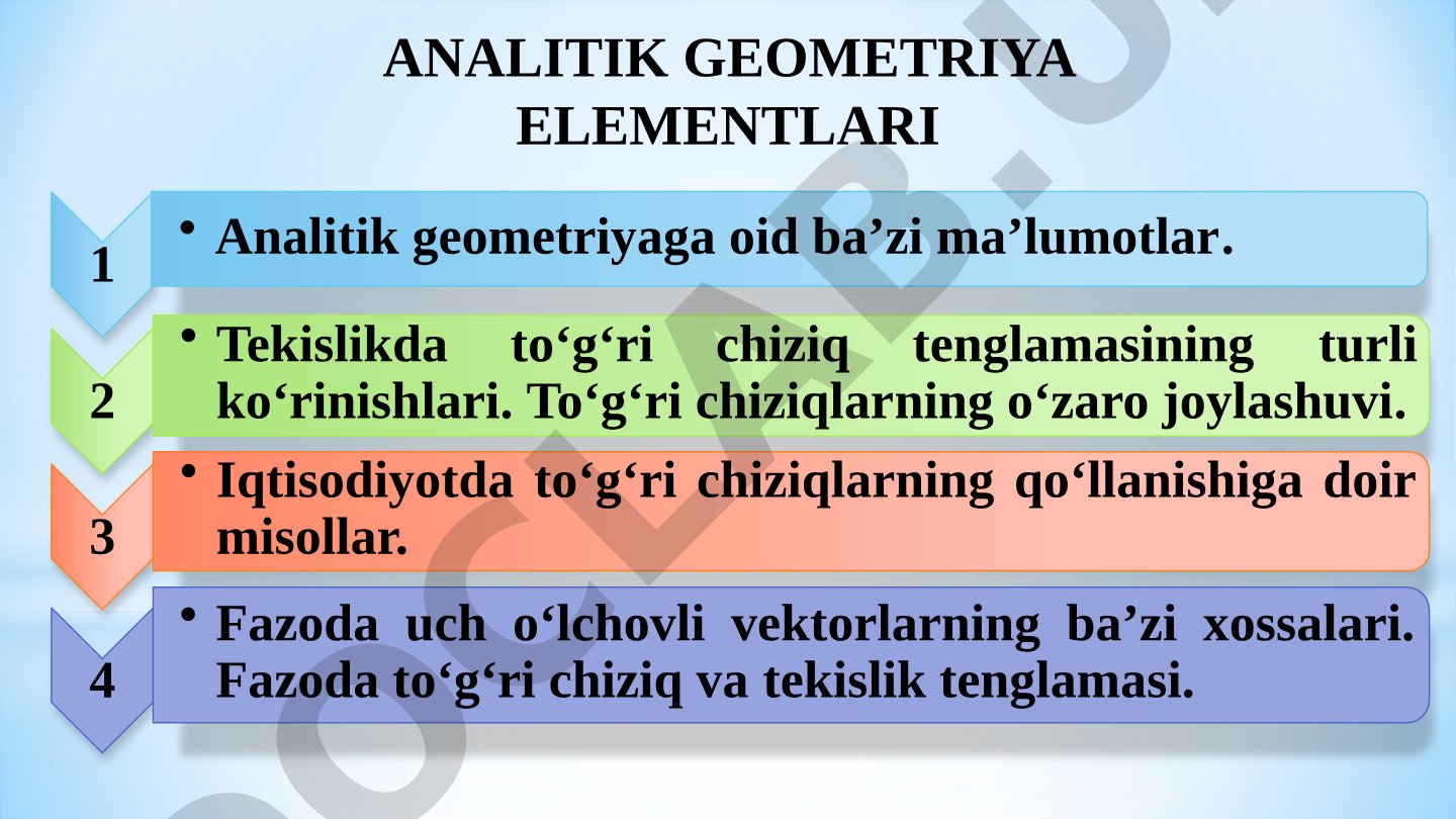 Analitik geometriya elementlari