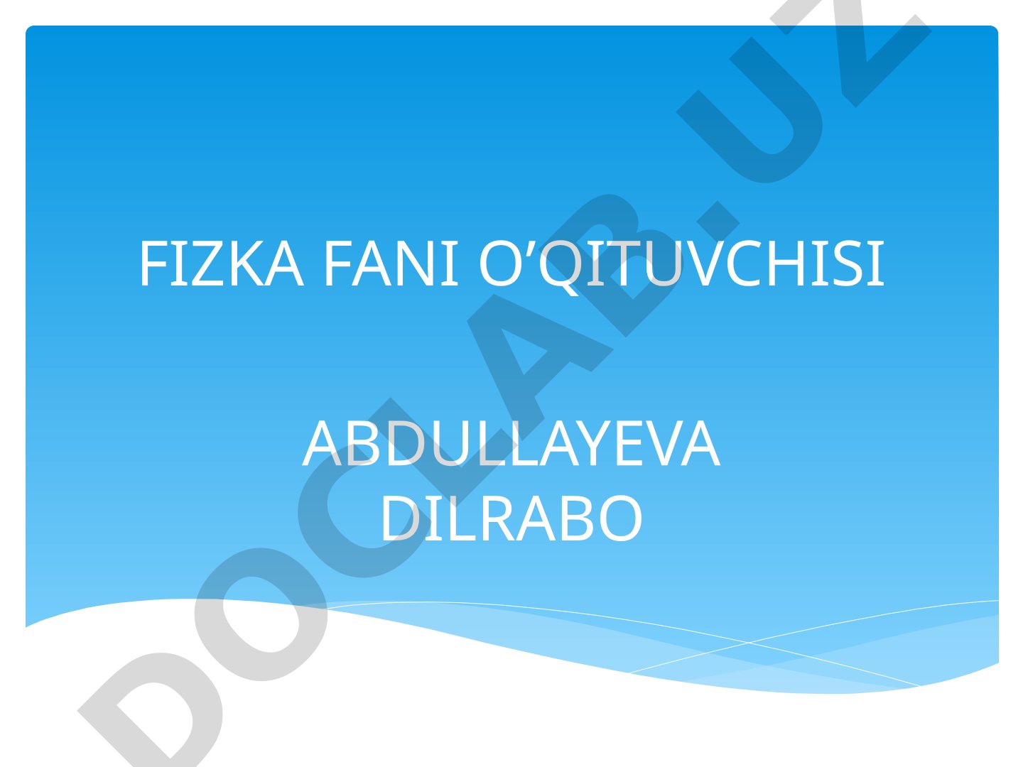 Turli muhitlarda diffuziya hodisasi