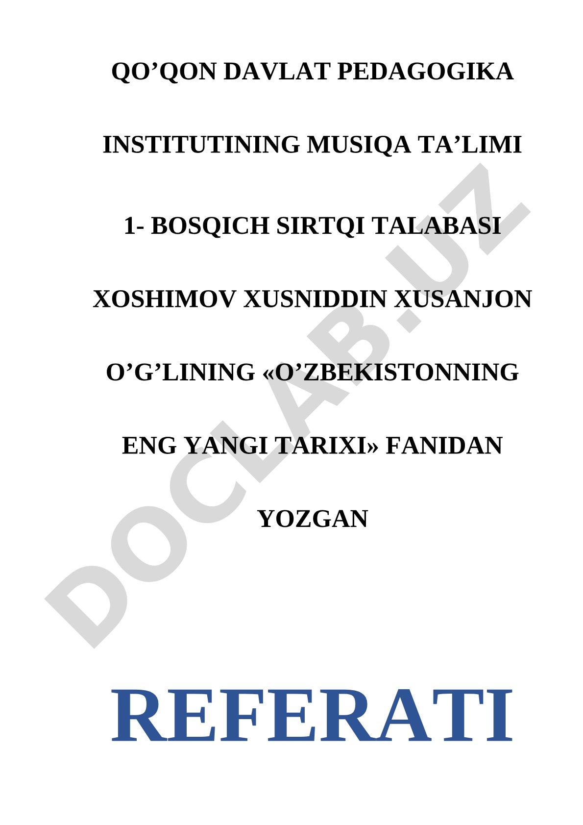 O’zbekistonning eng yangi tarixi fanining mazmuni nimadan iborat