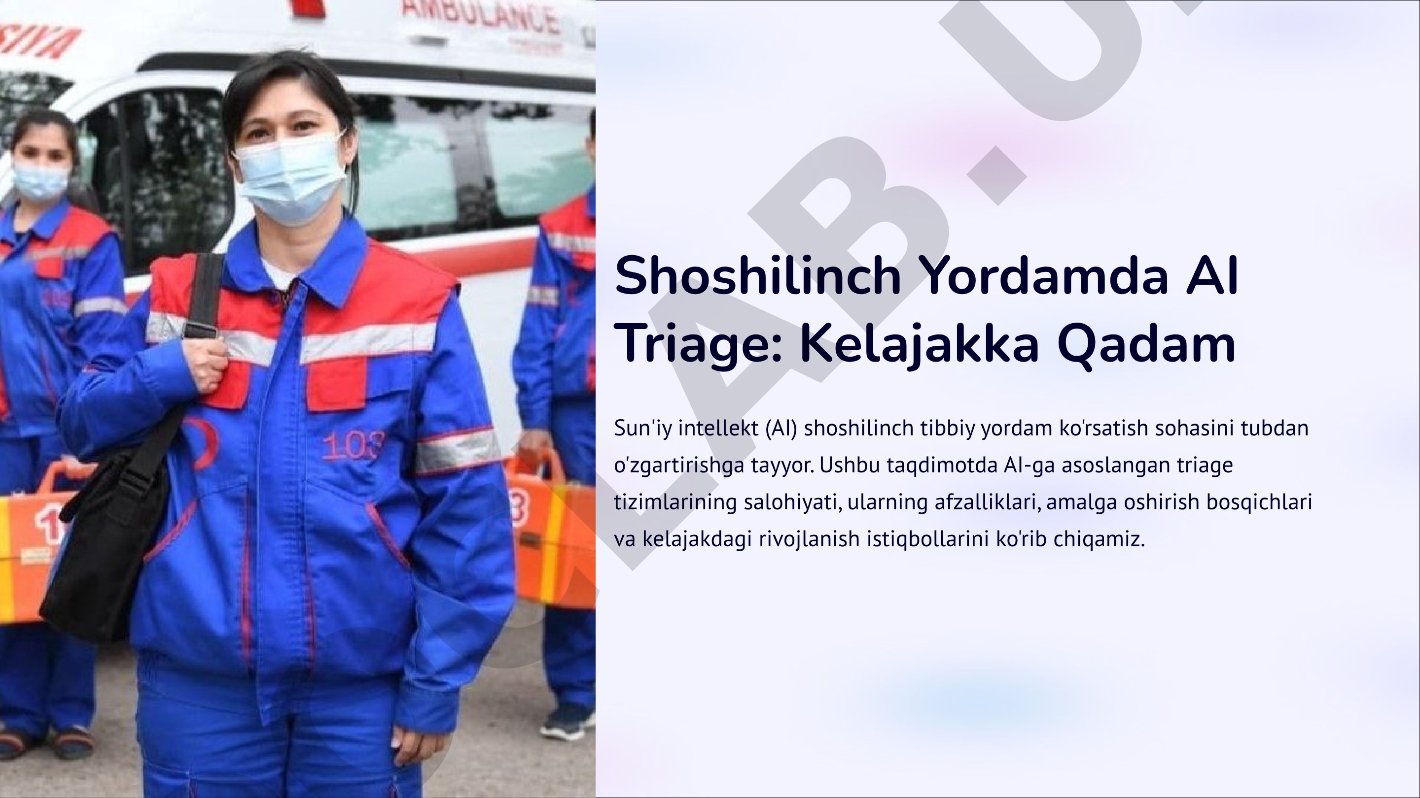 Shoshilinch Yordamda AI Triage: Kelajakka Qadam