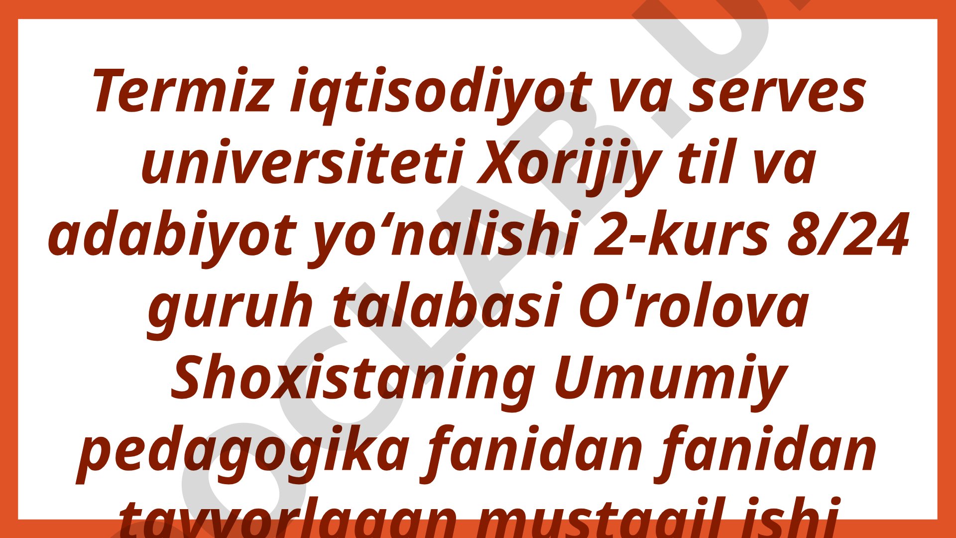 Pedagogika korreksiya haqida tushuncha