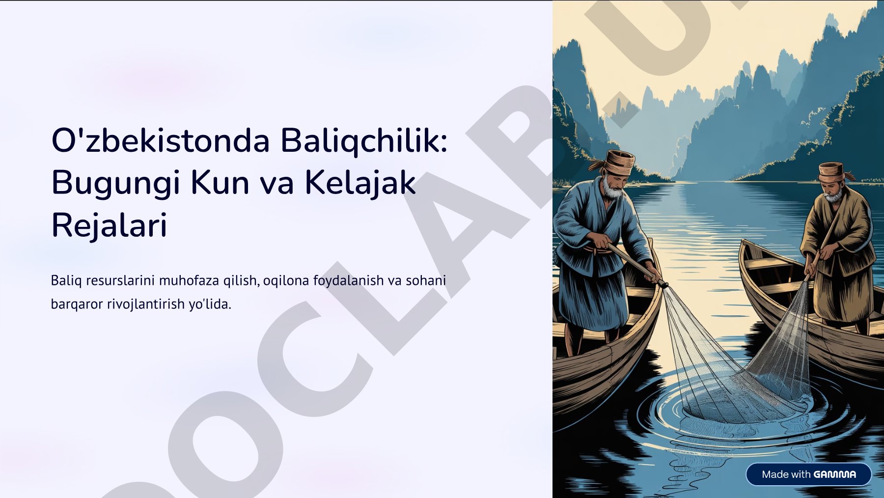 O'zbekistonda Baliqchilik: Bugungi Kun va Kelajak Rejalari