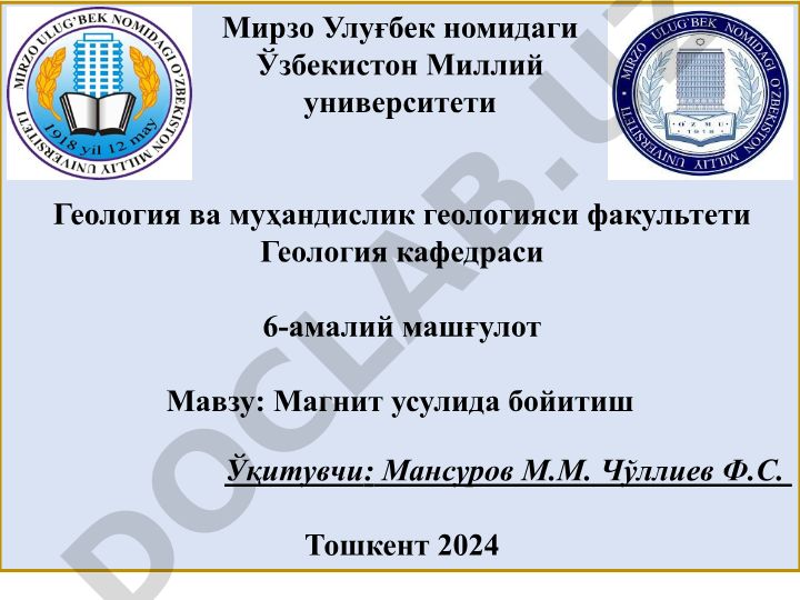 Магнит усулида бойитиш