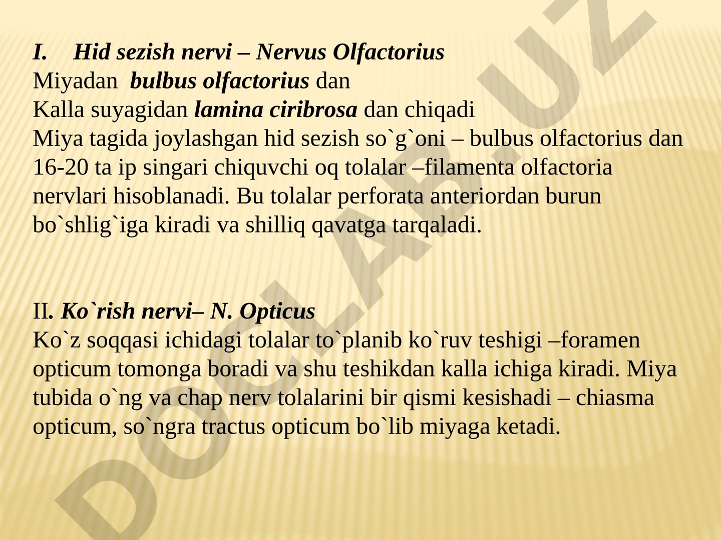 Bosh miya nervlari