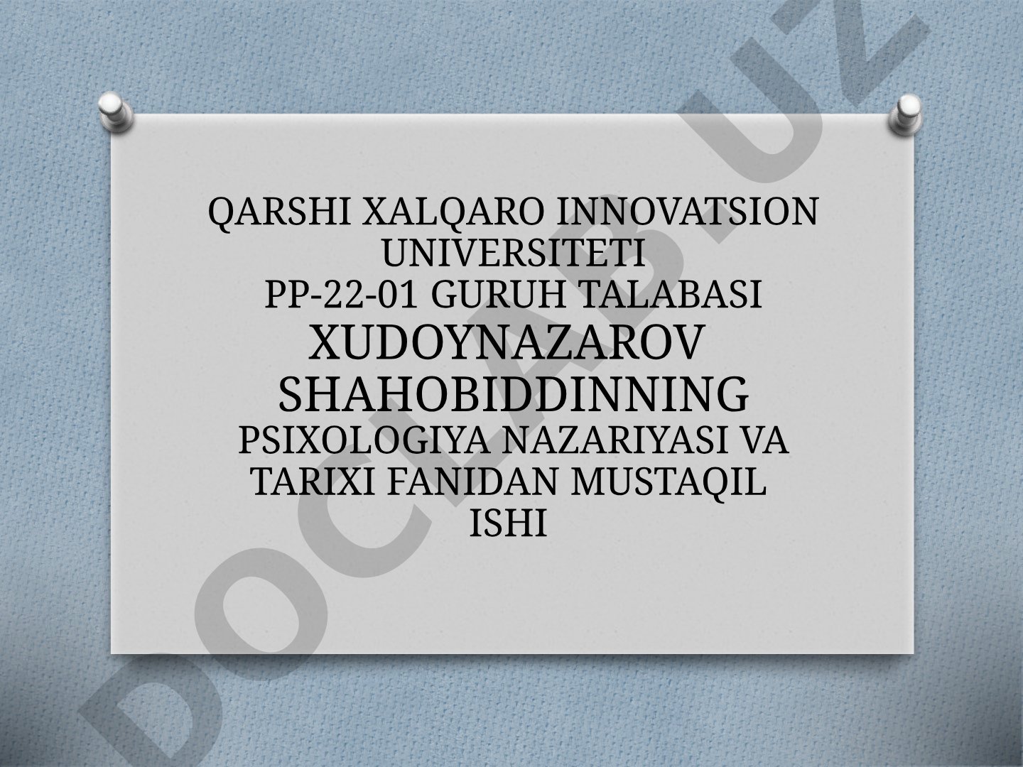Kasblar va professionalizm mutaxassislikka kirish fanining asosiy tushunchasi sifatida
