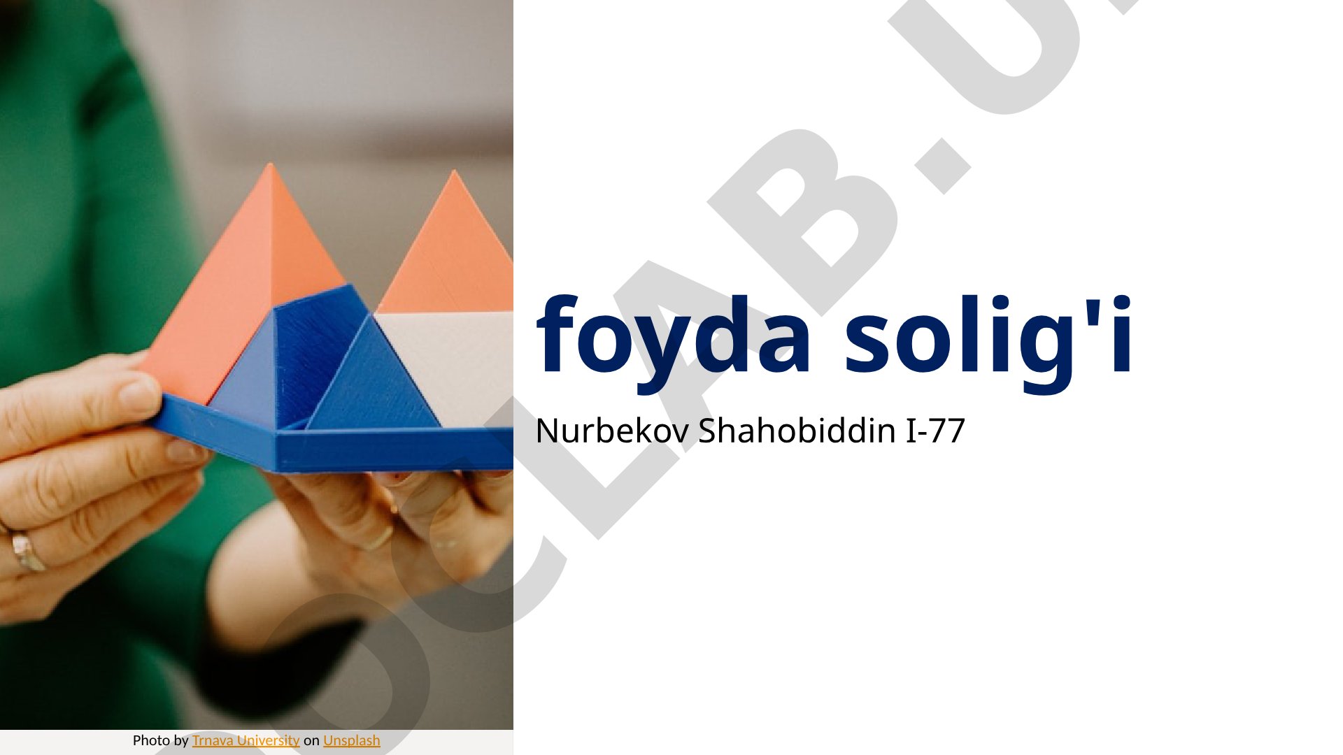 Foyda solig'ining asosiy ma'nosi va funksiyalari