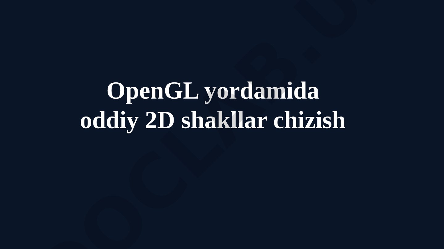 OpenGL yordamida oddiy 2D shakllar chizish