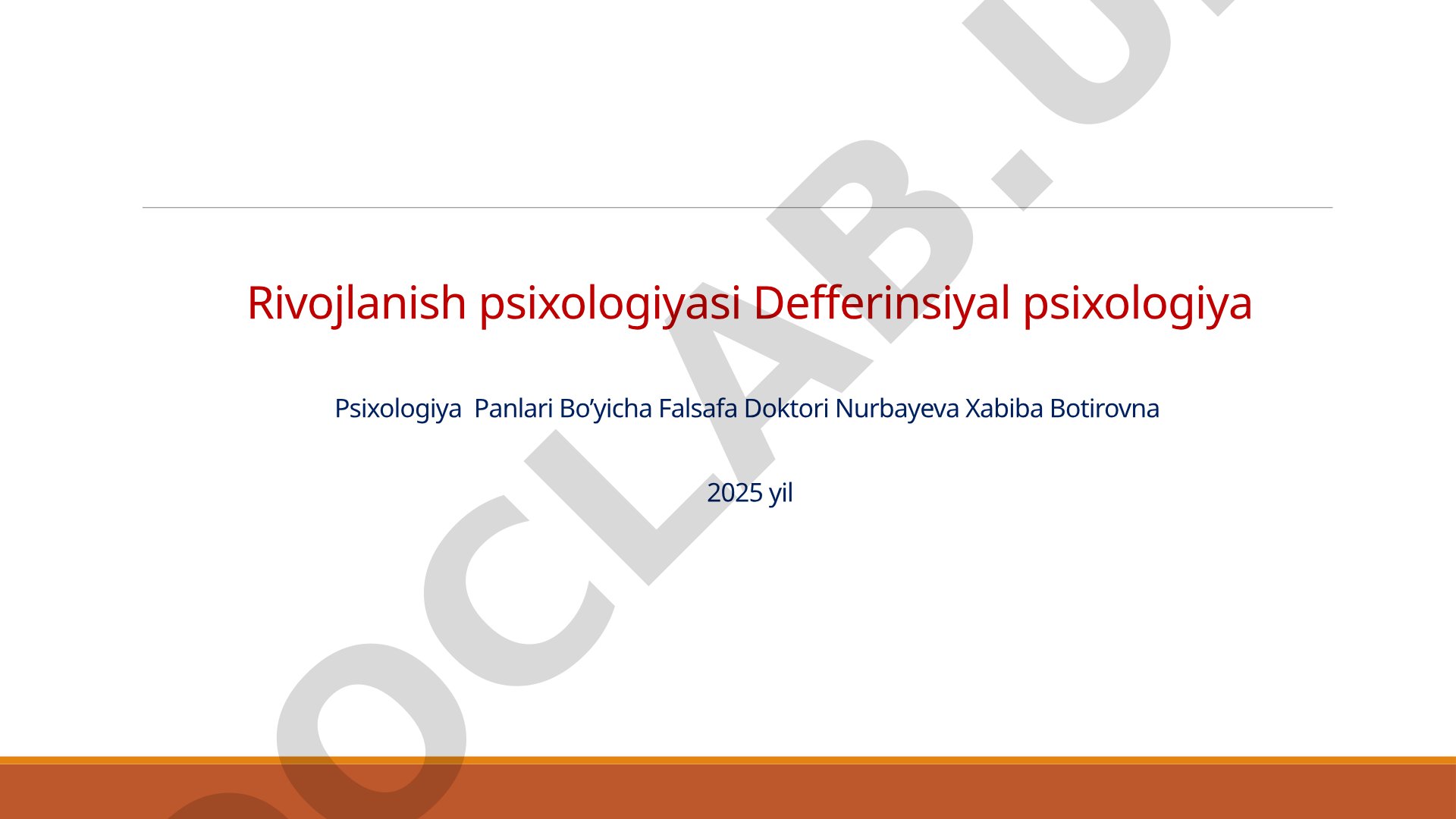 Maxsus psixologiyasi faning predmedi va vazifasi