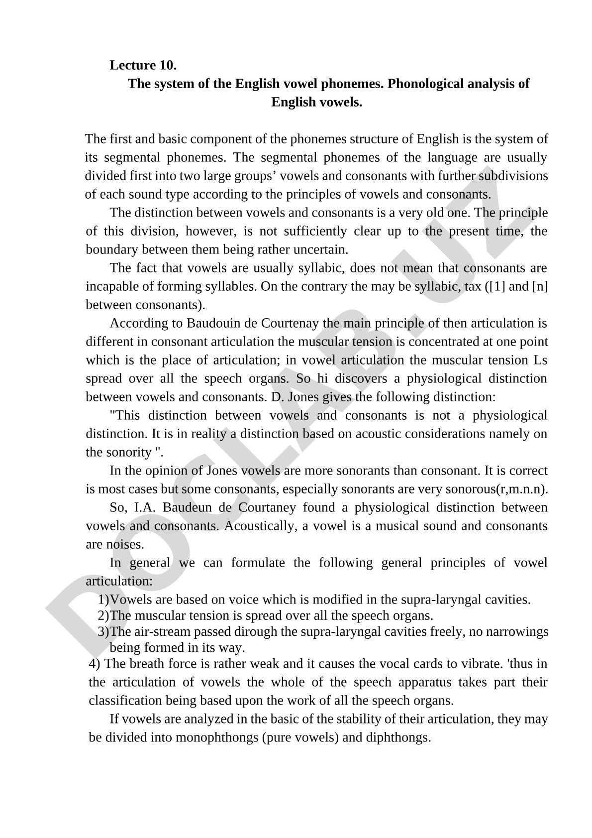 The system of the English vowel phonemes. Phonological analysis of English vowels.