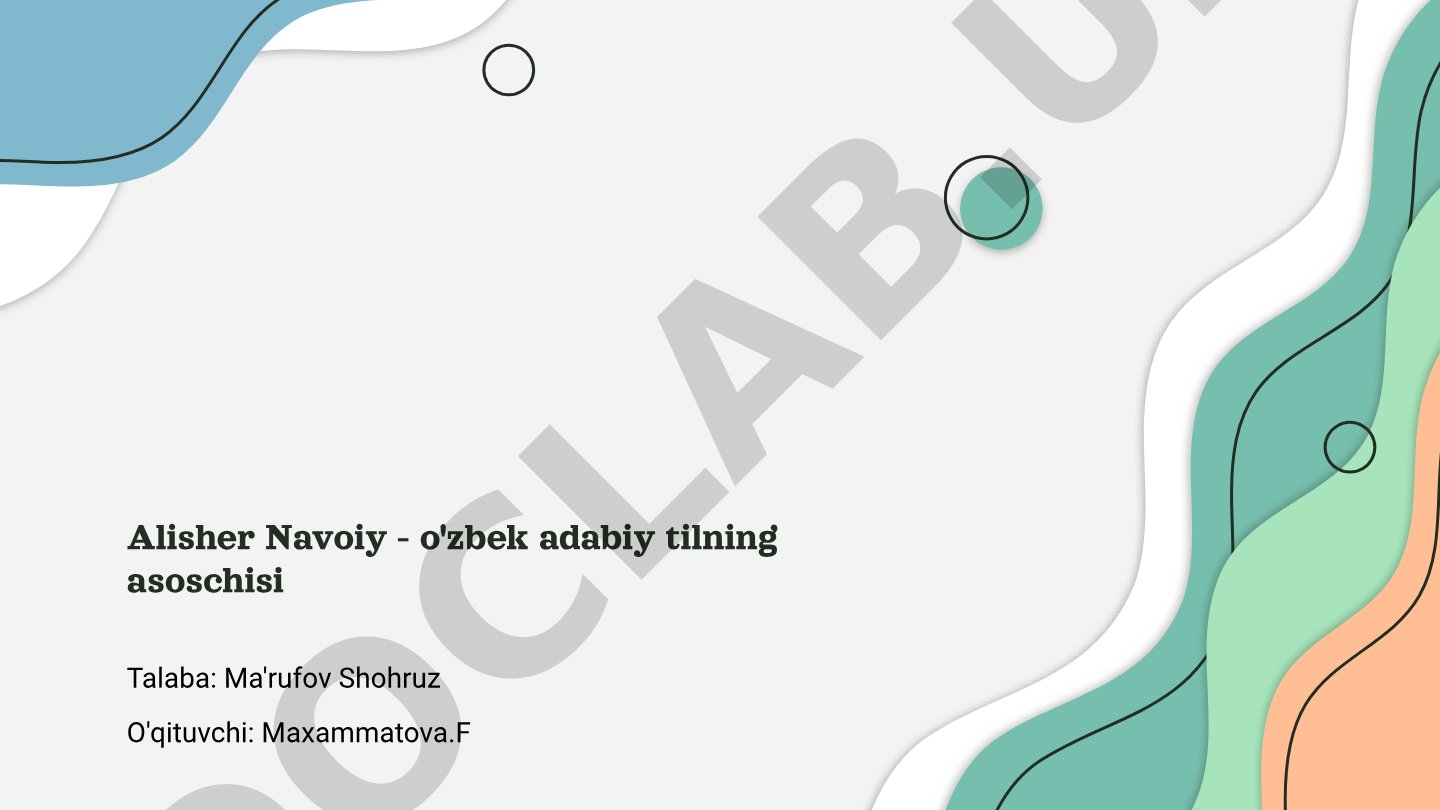 Alisher Navoiy - o'zbek adabiy tilning asoschisi