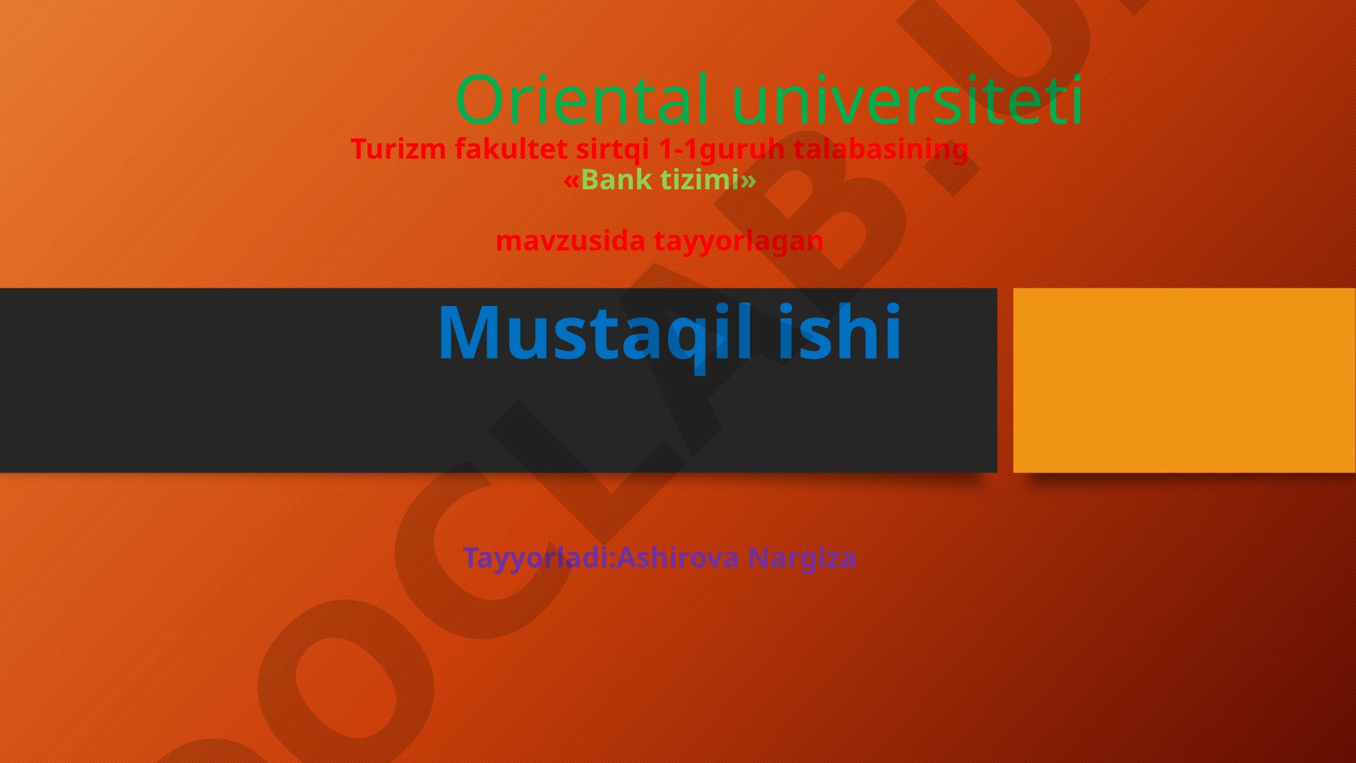 Bank tizimi