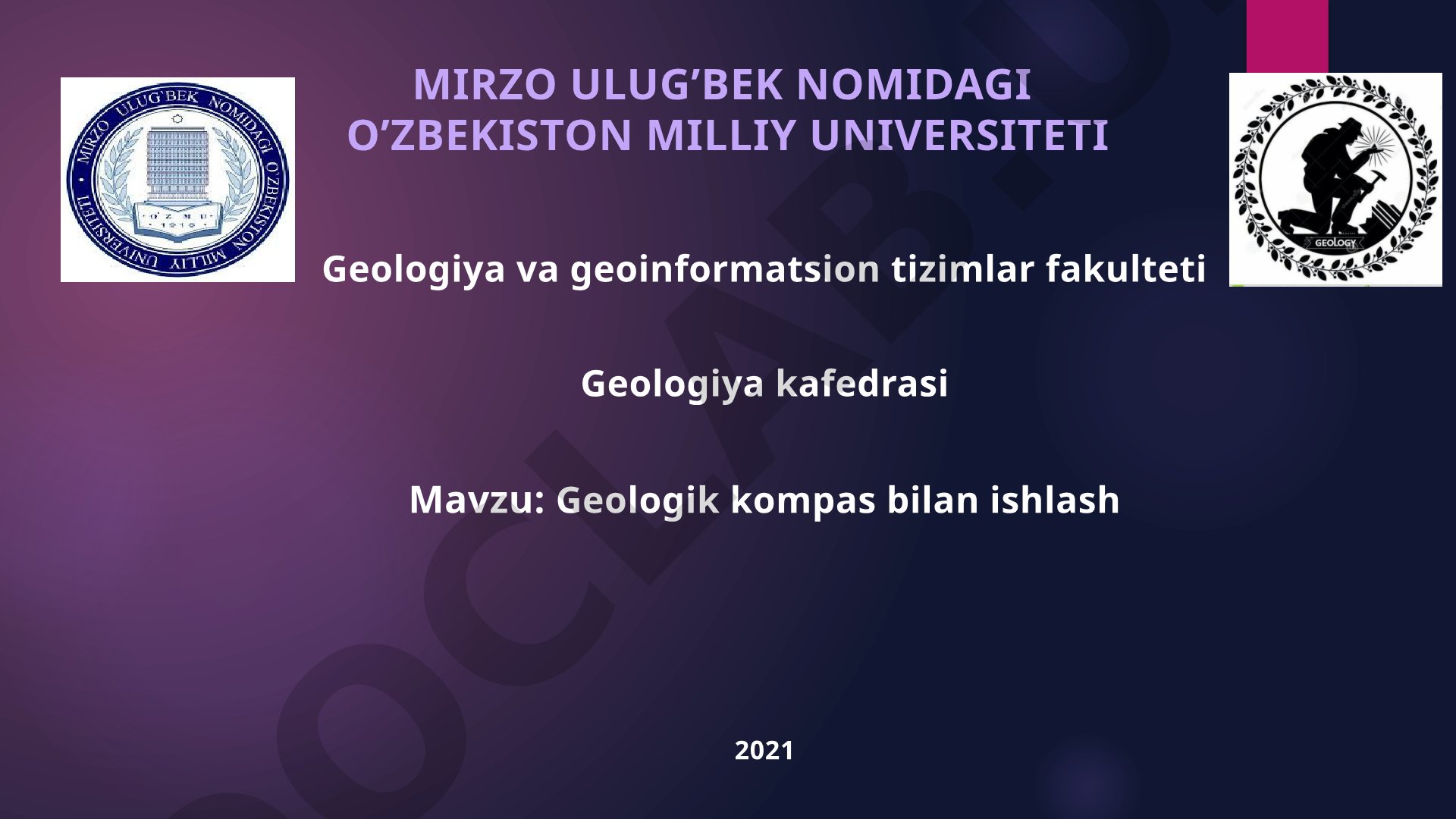 Geologik kompas bilan ishlash