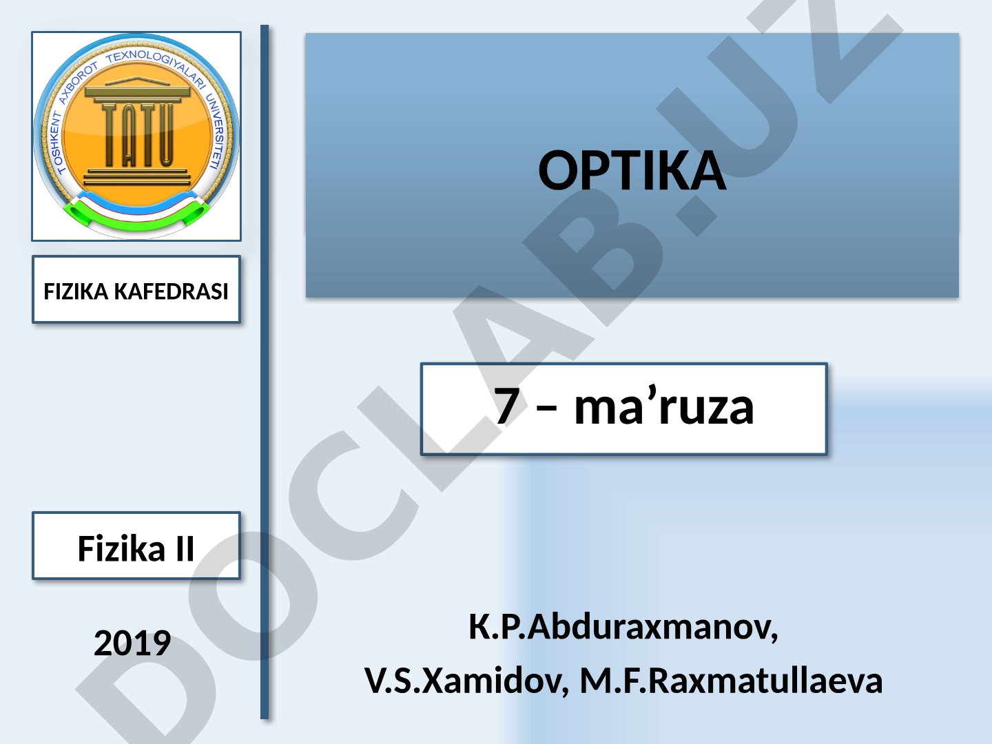 Yorug‘lik difraksiyasi