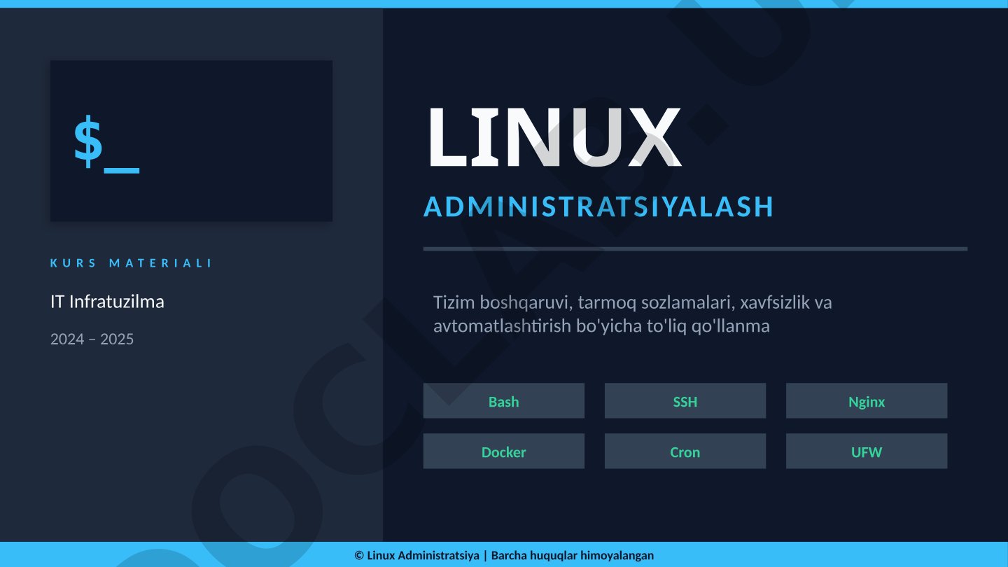 IT Infratuzilma Linux Administratsiyalash