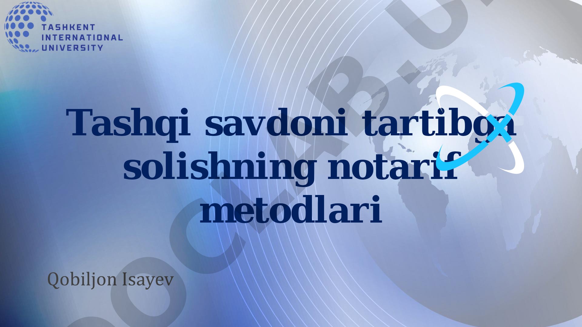 Tashqi savdoni tartibga solishning notarif metodlari