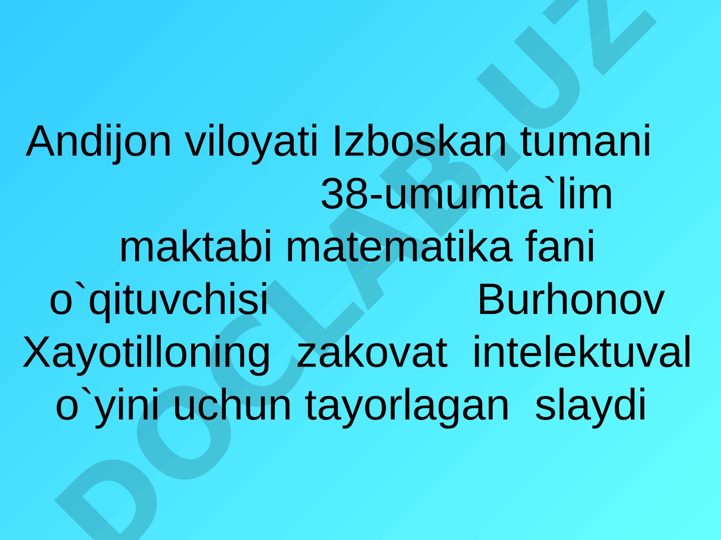 Zakovat intellektual o'yini savollari