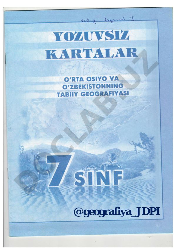 Geografiya fanidan JDPI uchun o'quv materiali