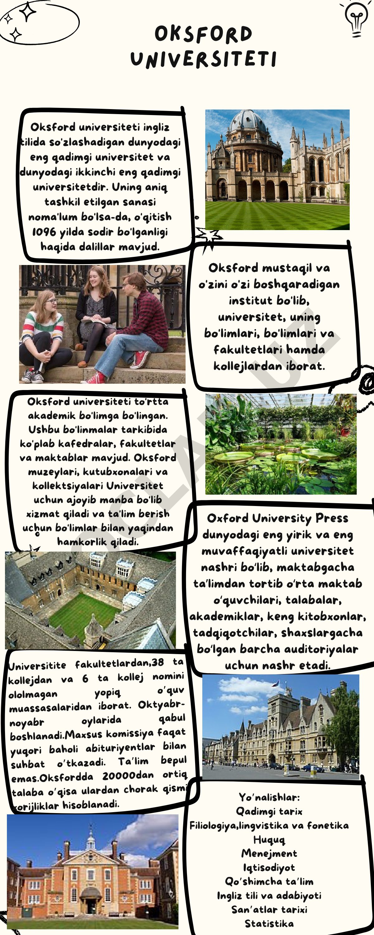 Oksford universiteti tarixi va tuzilishi