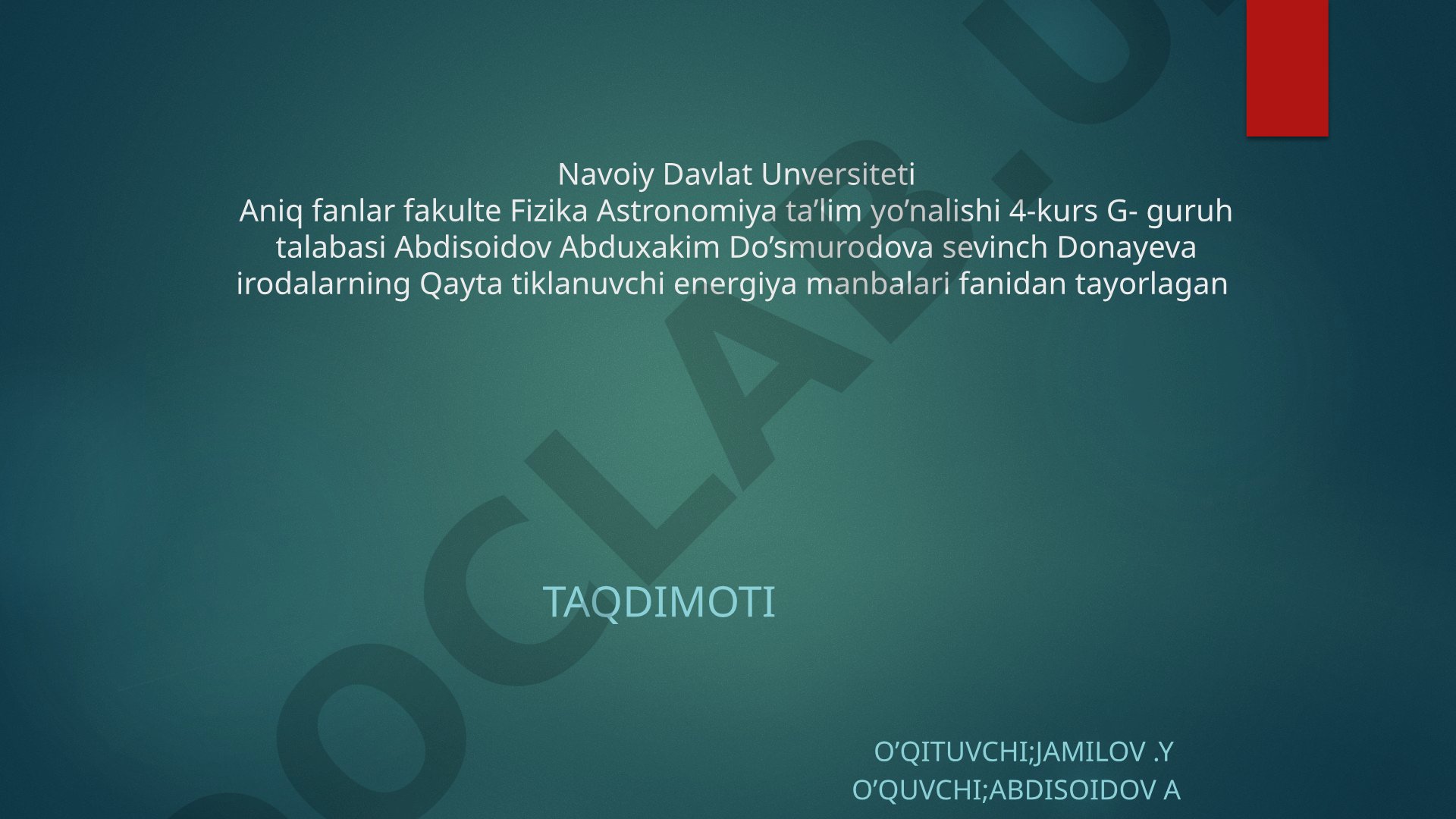 Radiyoaktiv Yoqilg'ilardan Foydalanish va Radioekologik Ta'lim