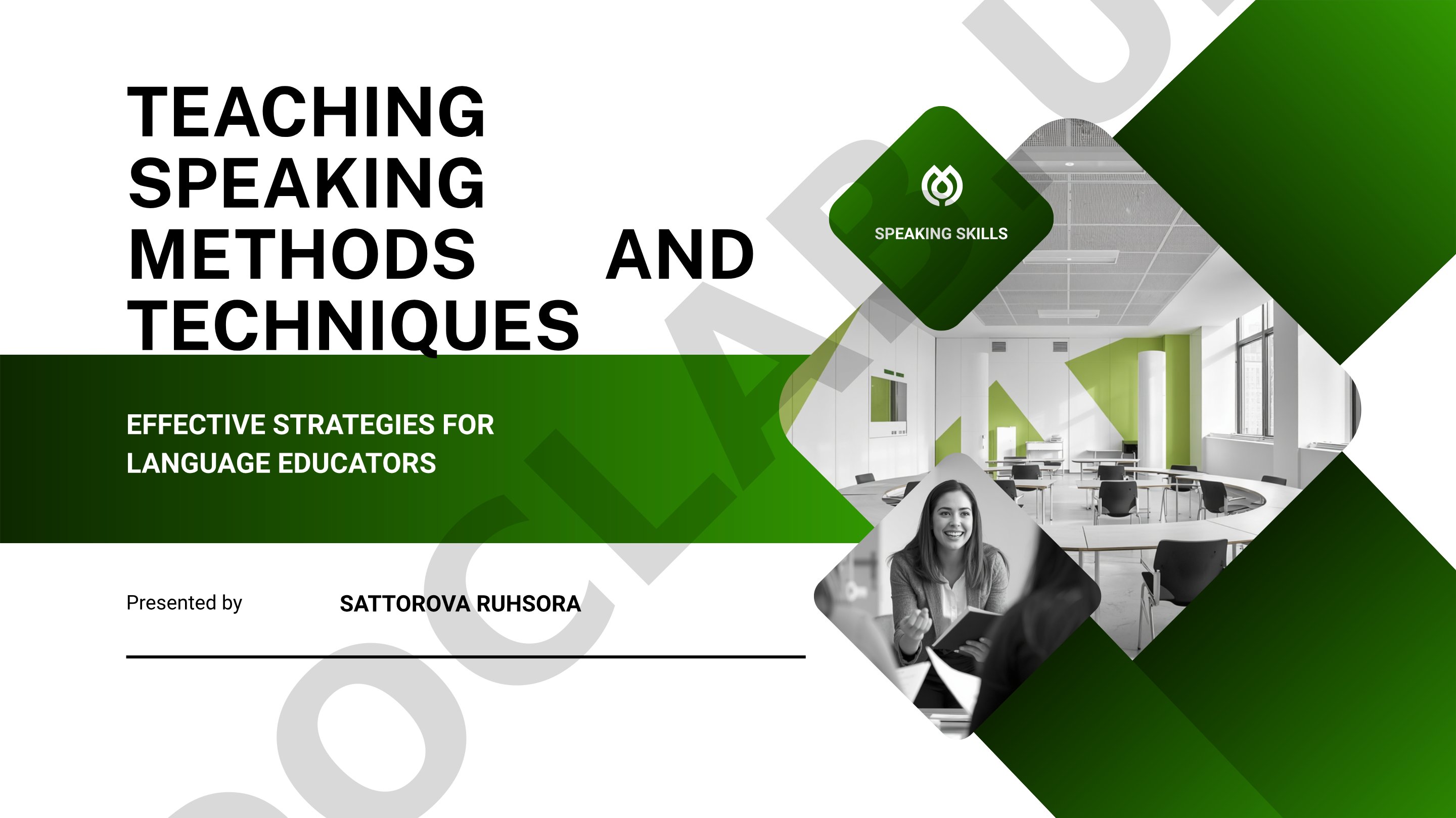 Teaching speaking methods and techniques effective strategies for language educators