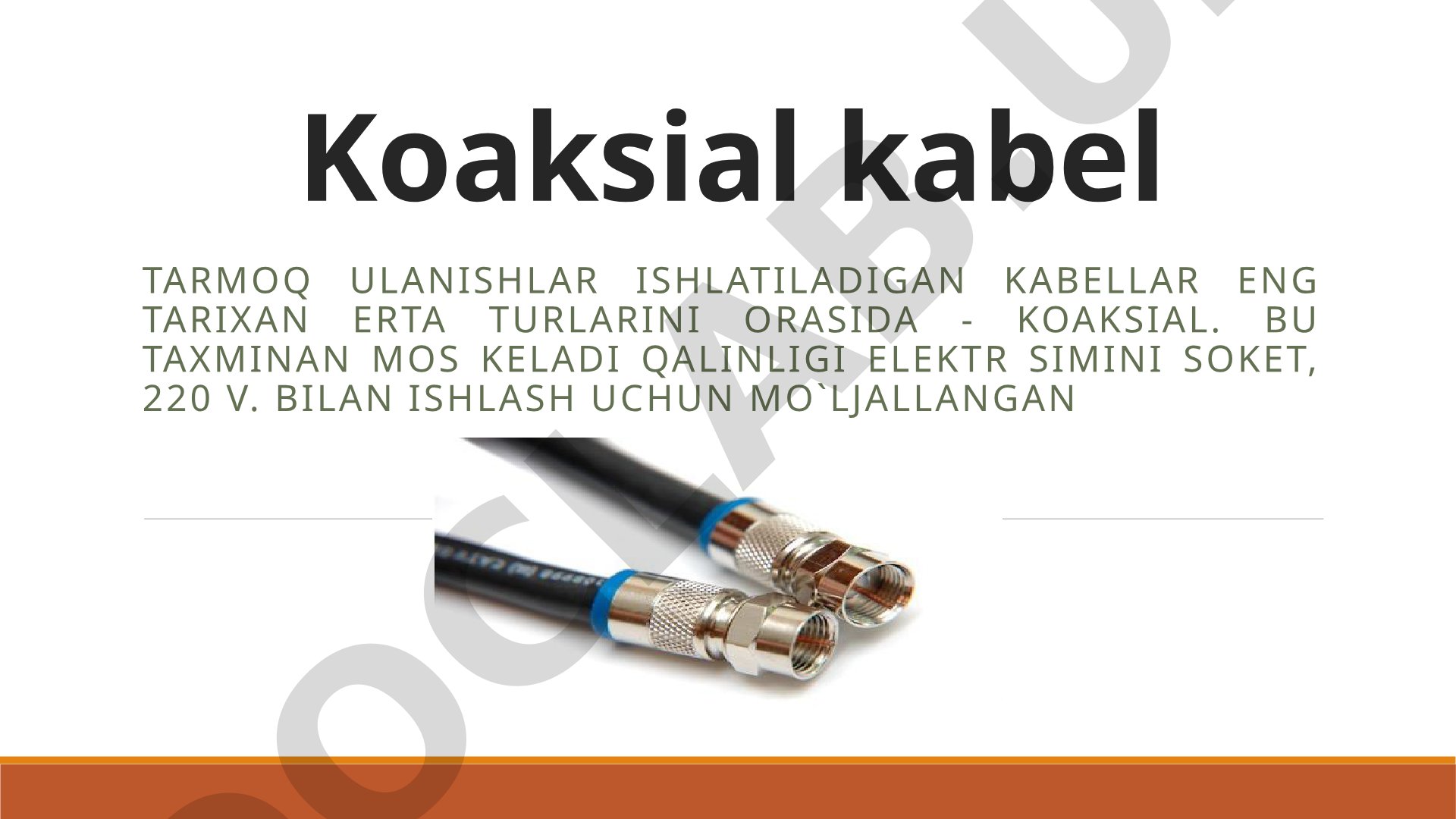 Kompyuter tarmoq kabellari turlari