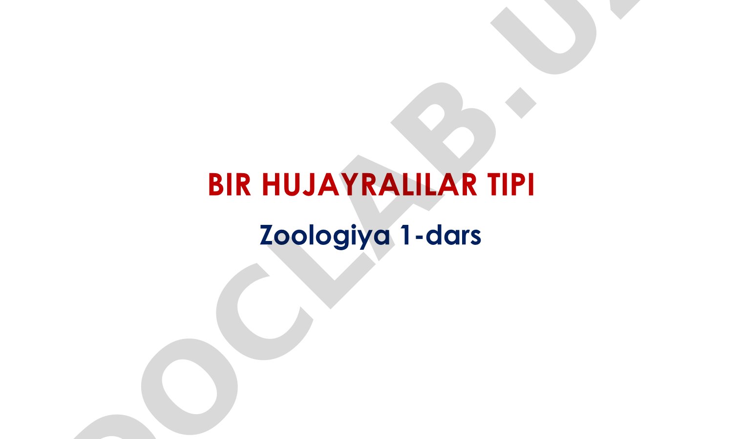 Bir hujayralilar tipi
