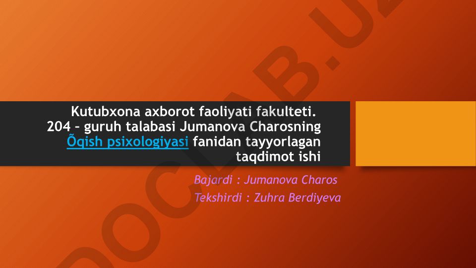 Kitobxonning ijtimoiy-ruhiy xususiyatlari