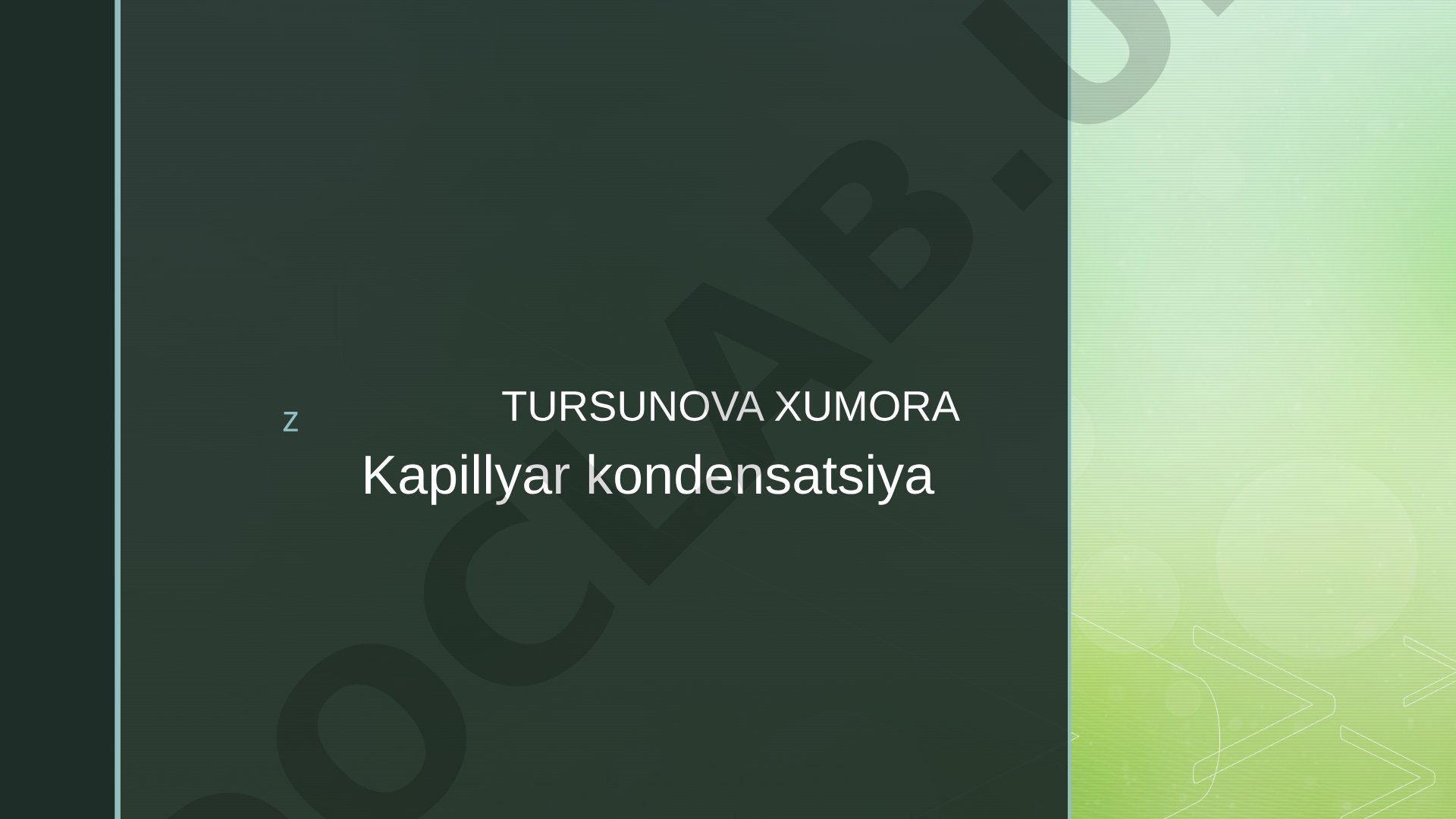 Kapillyar kondensatsiya