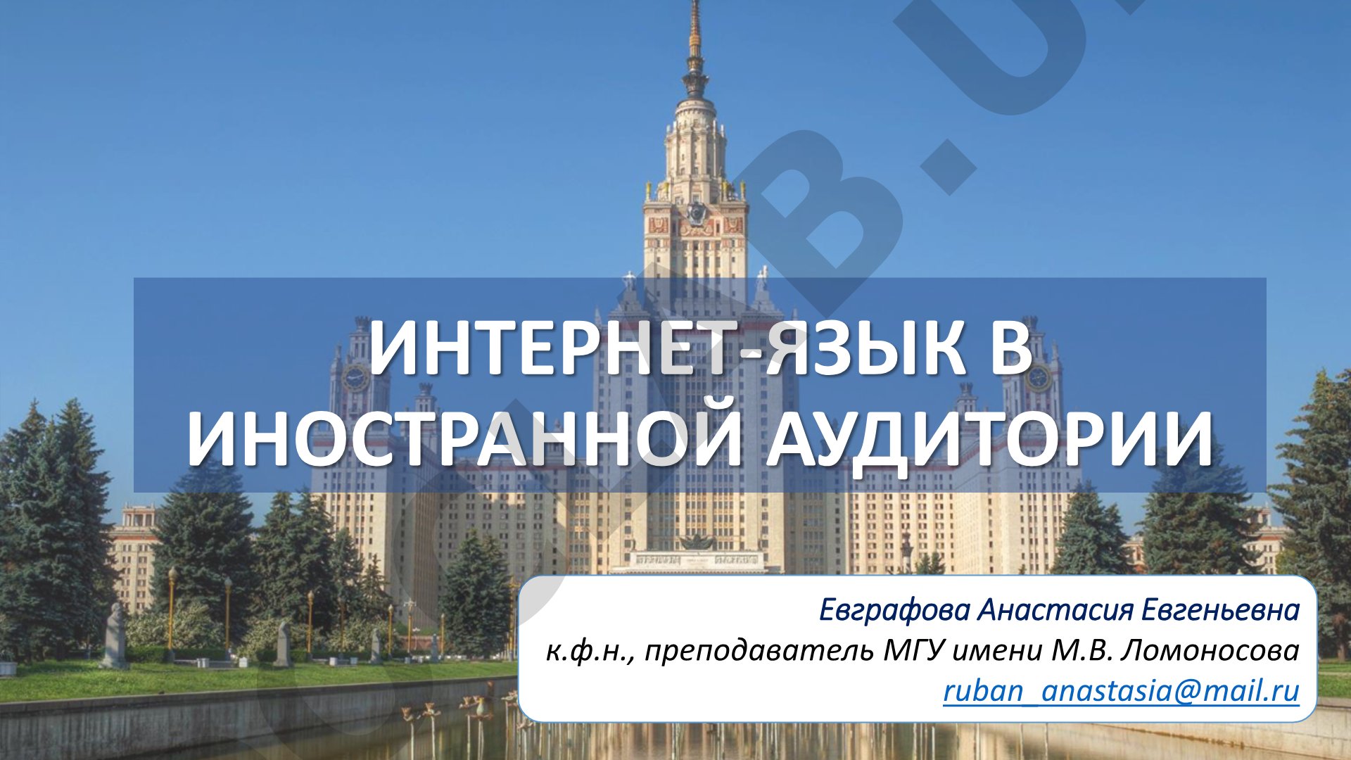 Интернет-язык в иностранной аудитории