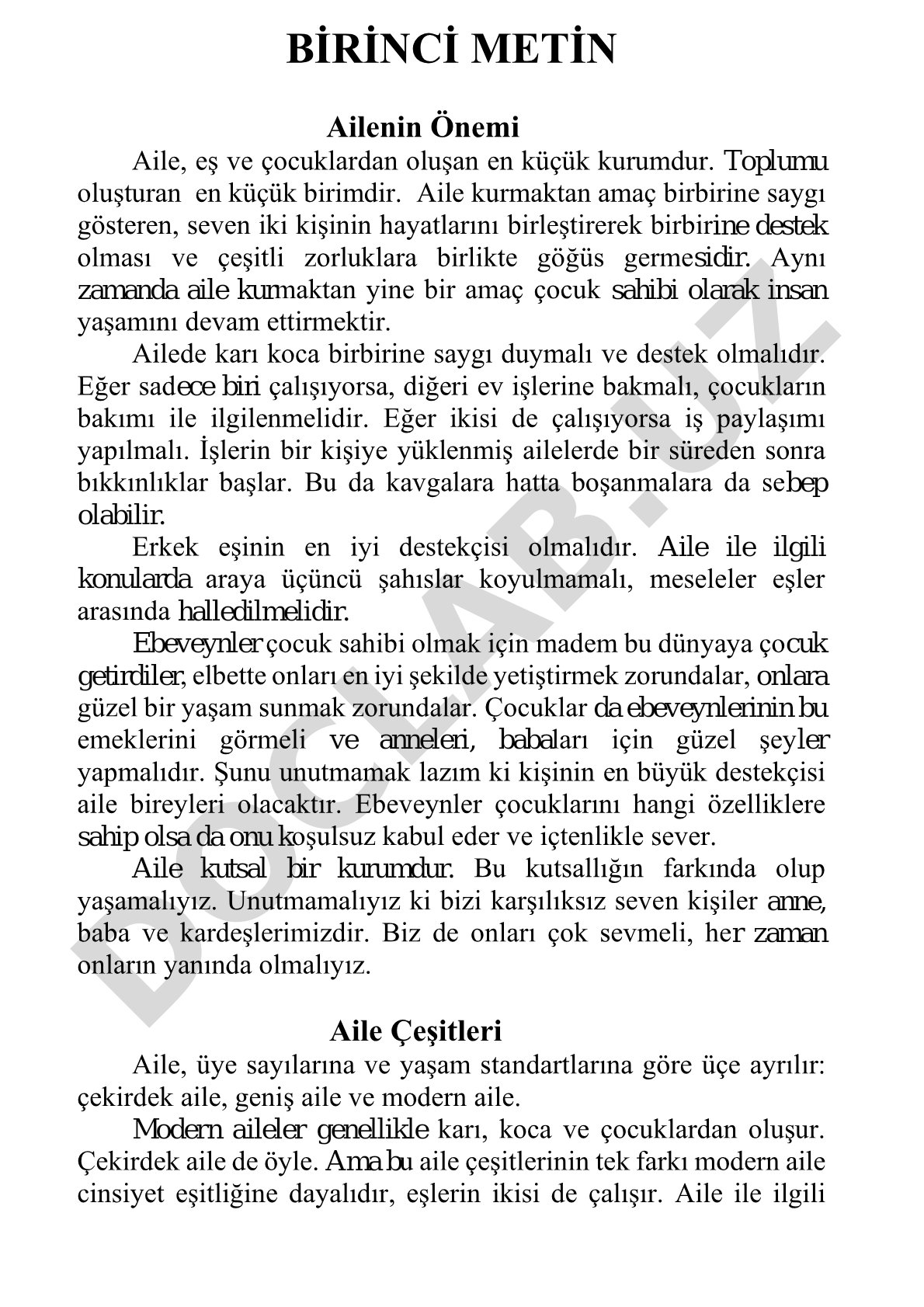 Ailenin Önemi