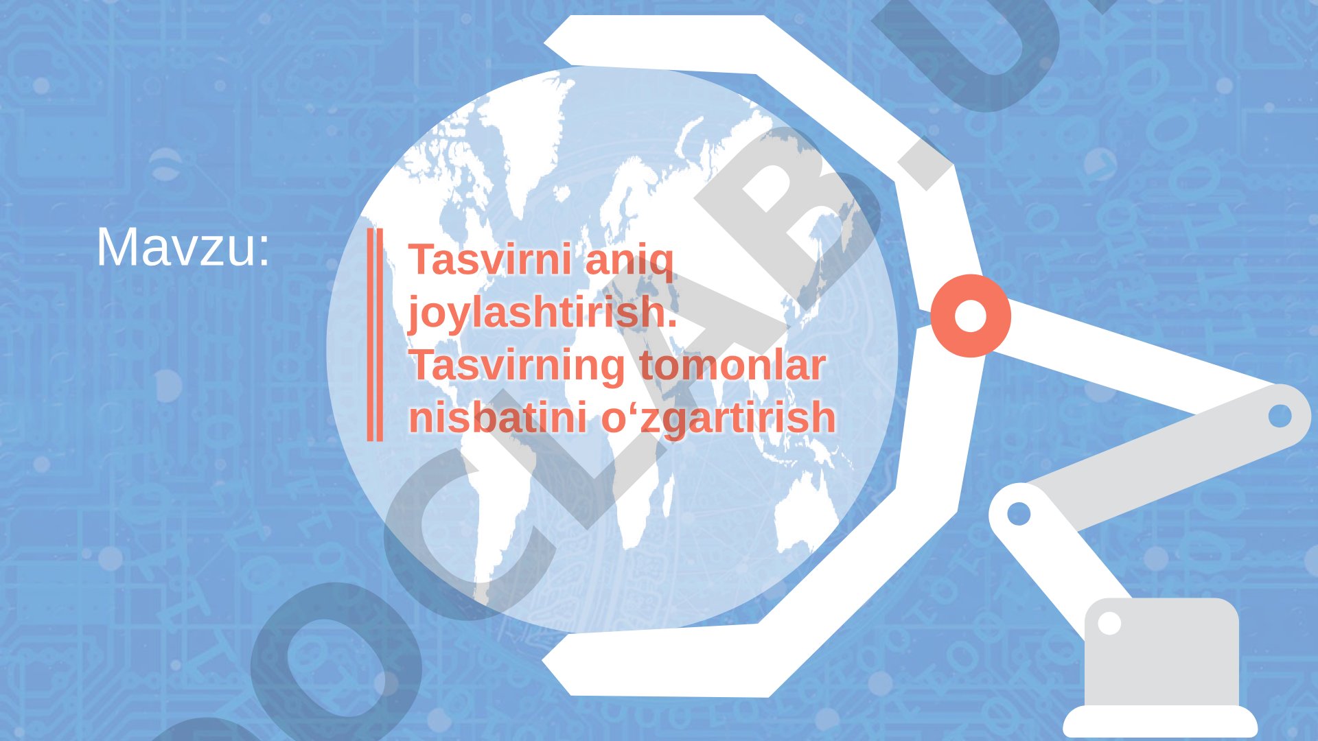 Tasvirni aniq joylashtirish. Tasvirning tomonlar nisbatini o'zgartirish