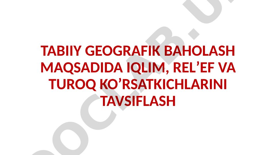 Zarafshon havzasining geologik tuzilishi va landshaft shakllanishi
