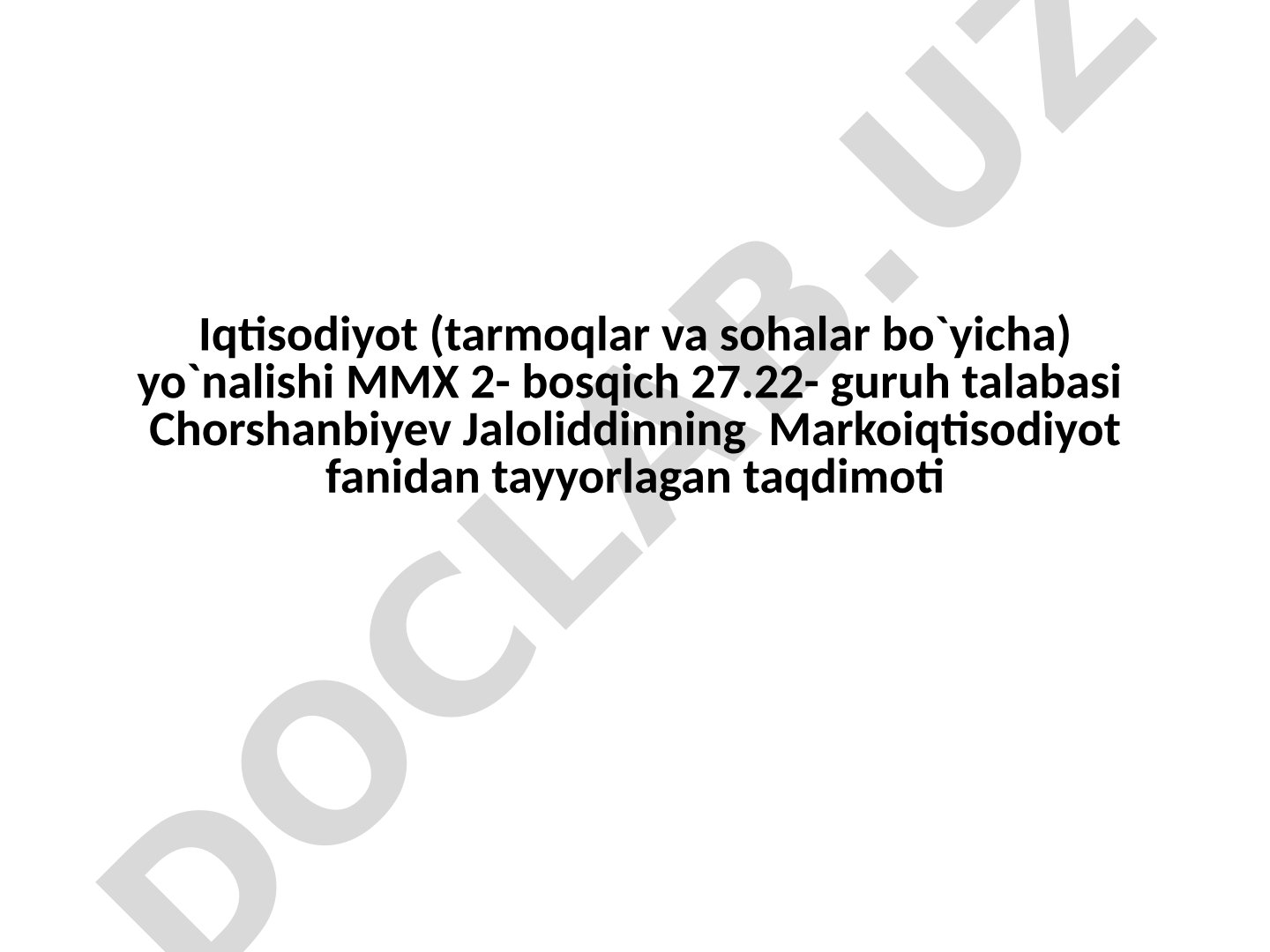 Yalpi talab va yalpi taklif modeli