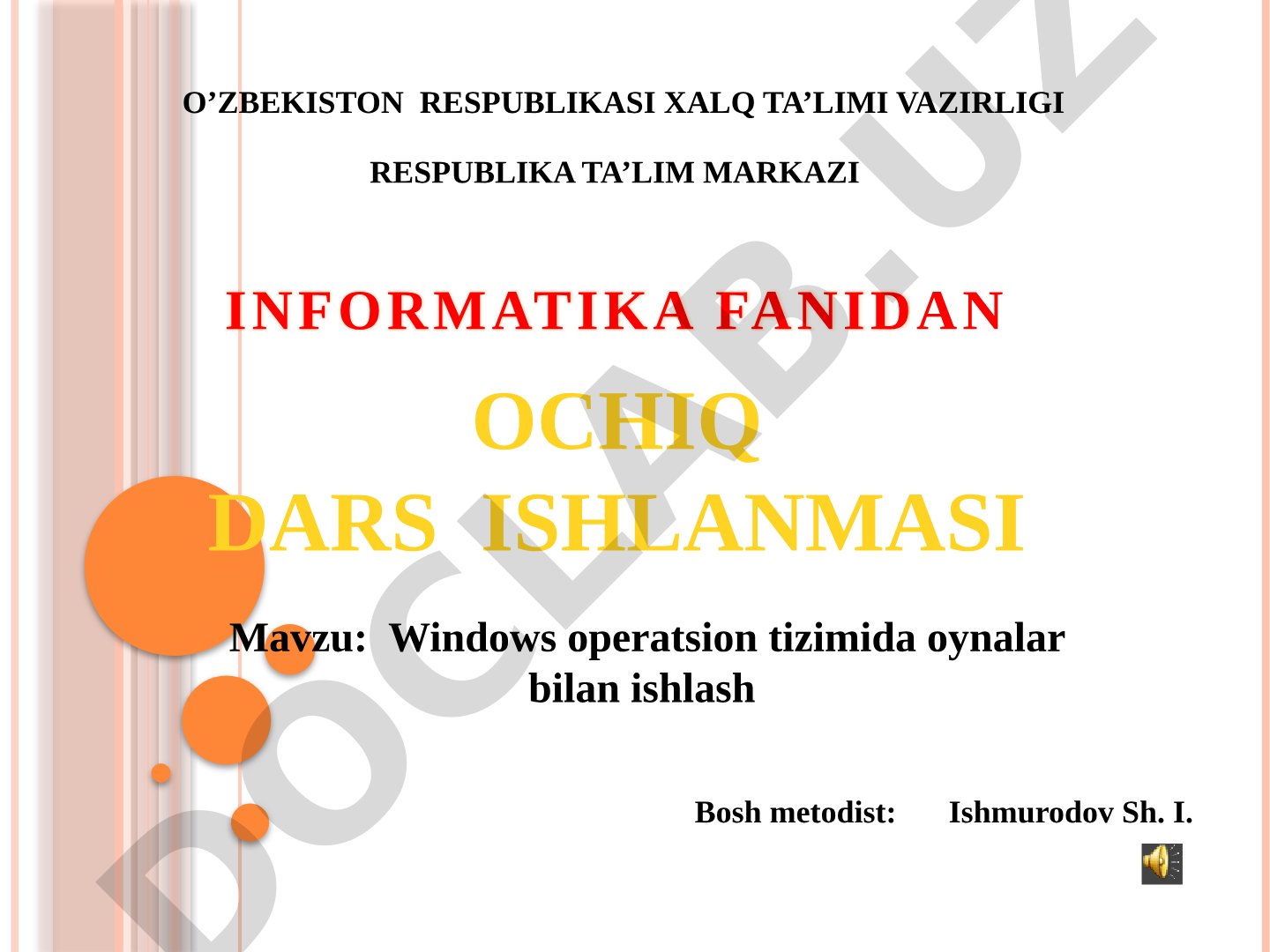 Windows operatsion tizimida oynalar bilan ishlash
