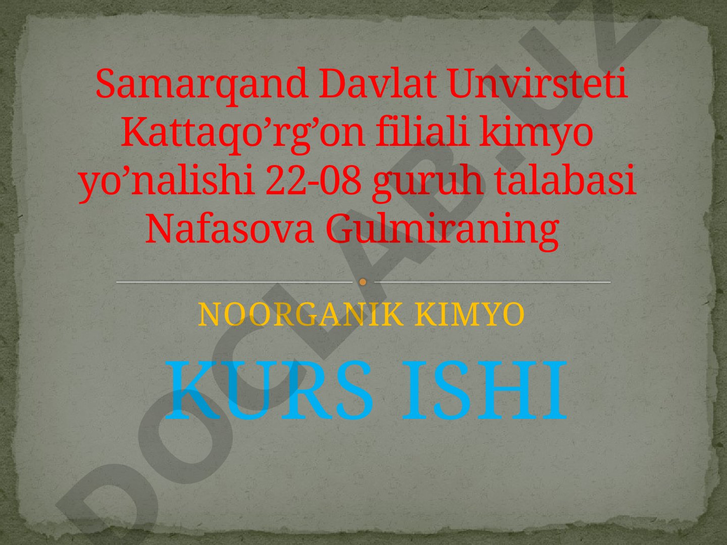 Ammoniy nitrat tuzining olinishi va xossalari