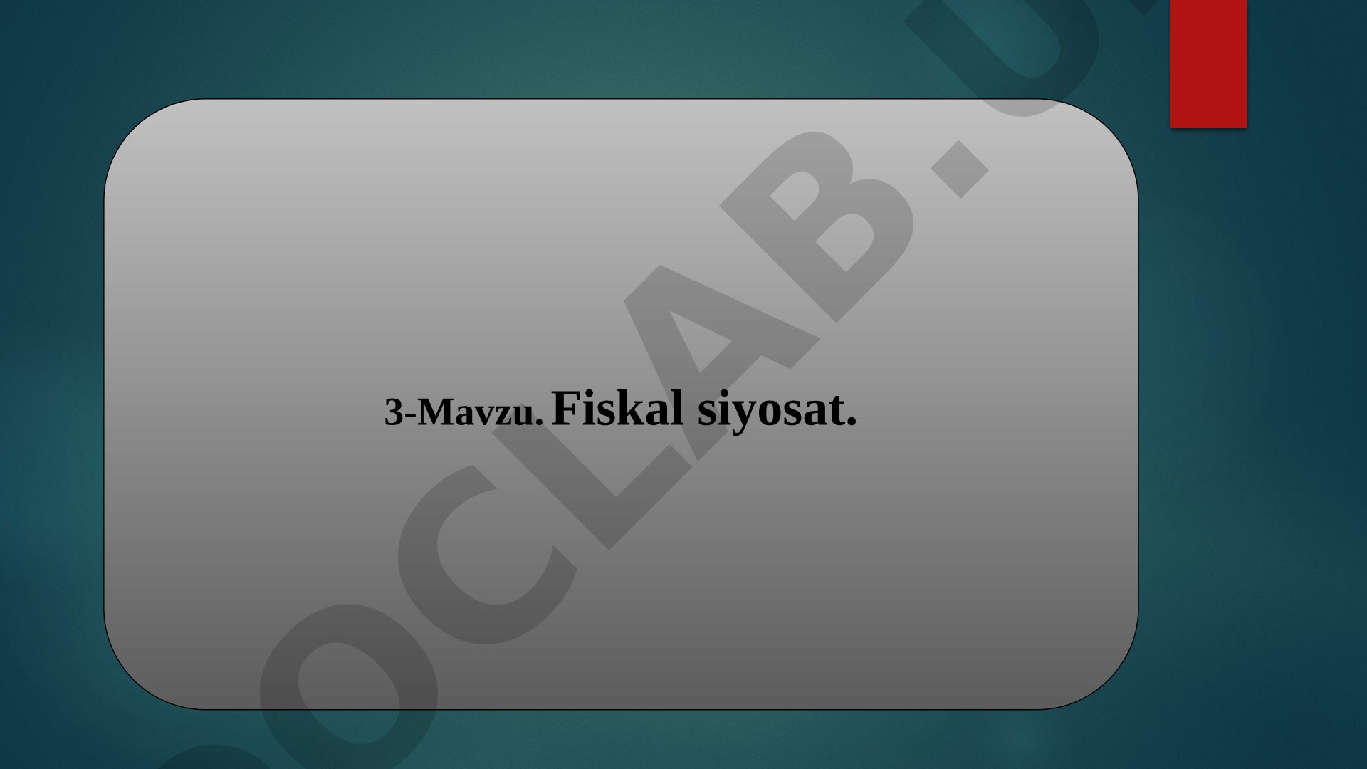 Fiskal siyosat terminlari, multiplikatorlar, byudjet defitsiti va davlat siyosati turlari