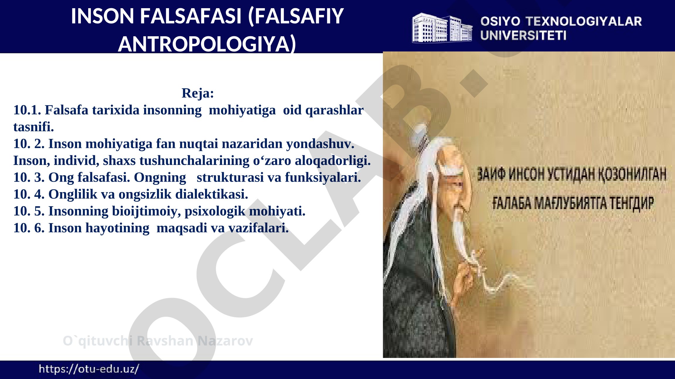 Inson falsafasi (falsafiy antropologiya)