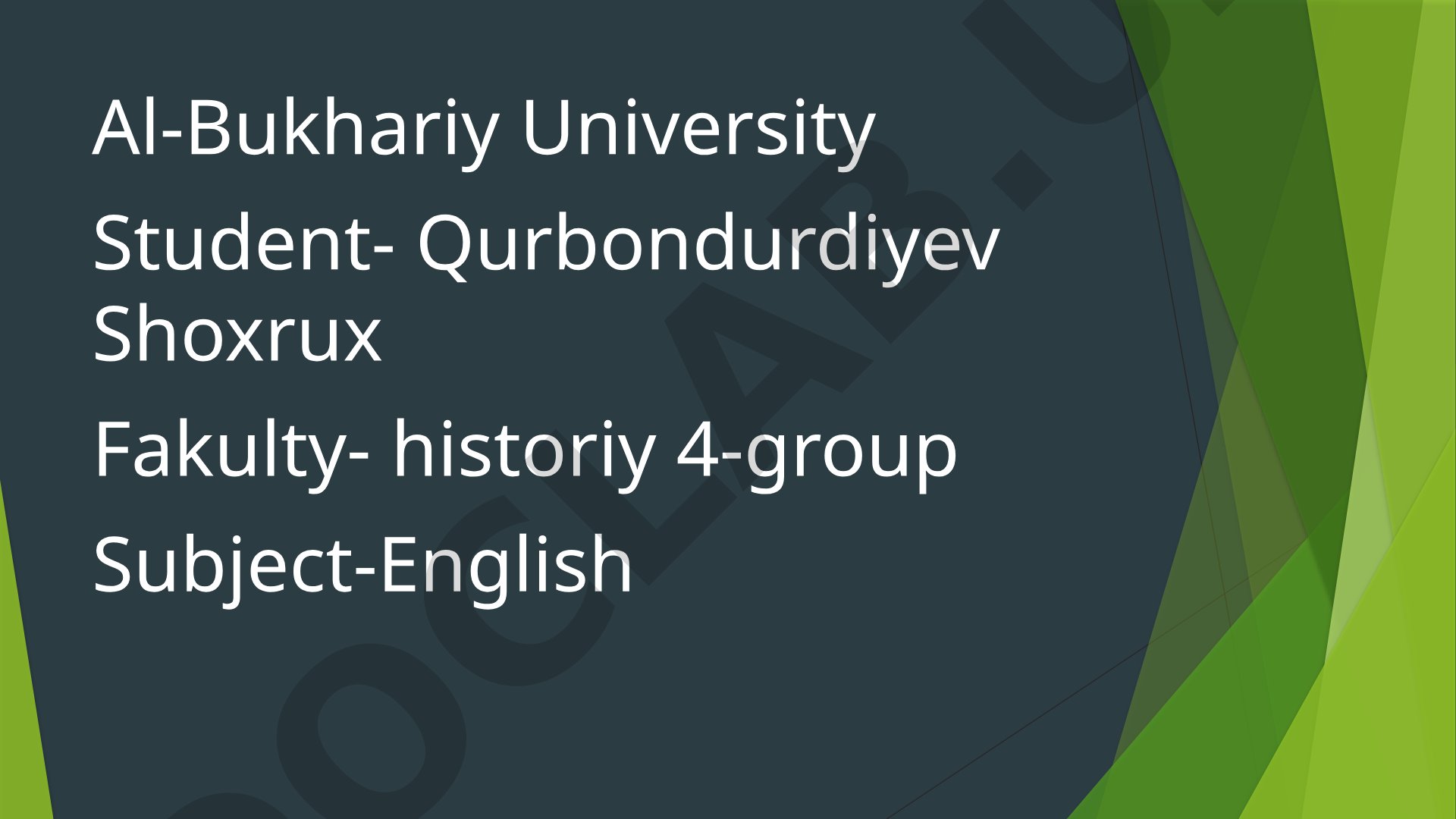 English subject presentation