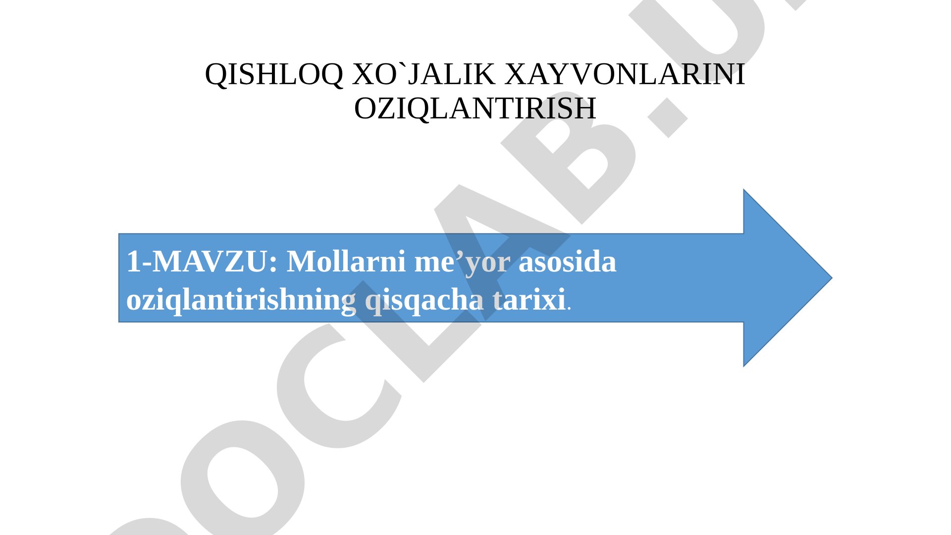 Mollarni me’yor asosida oziqlantirishning qisqacha tarixi